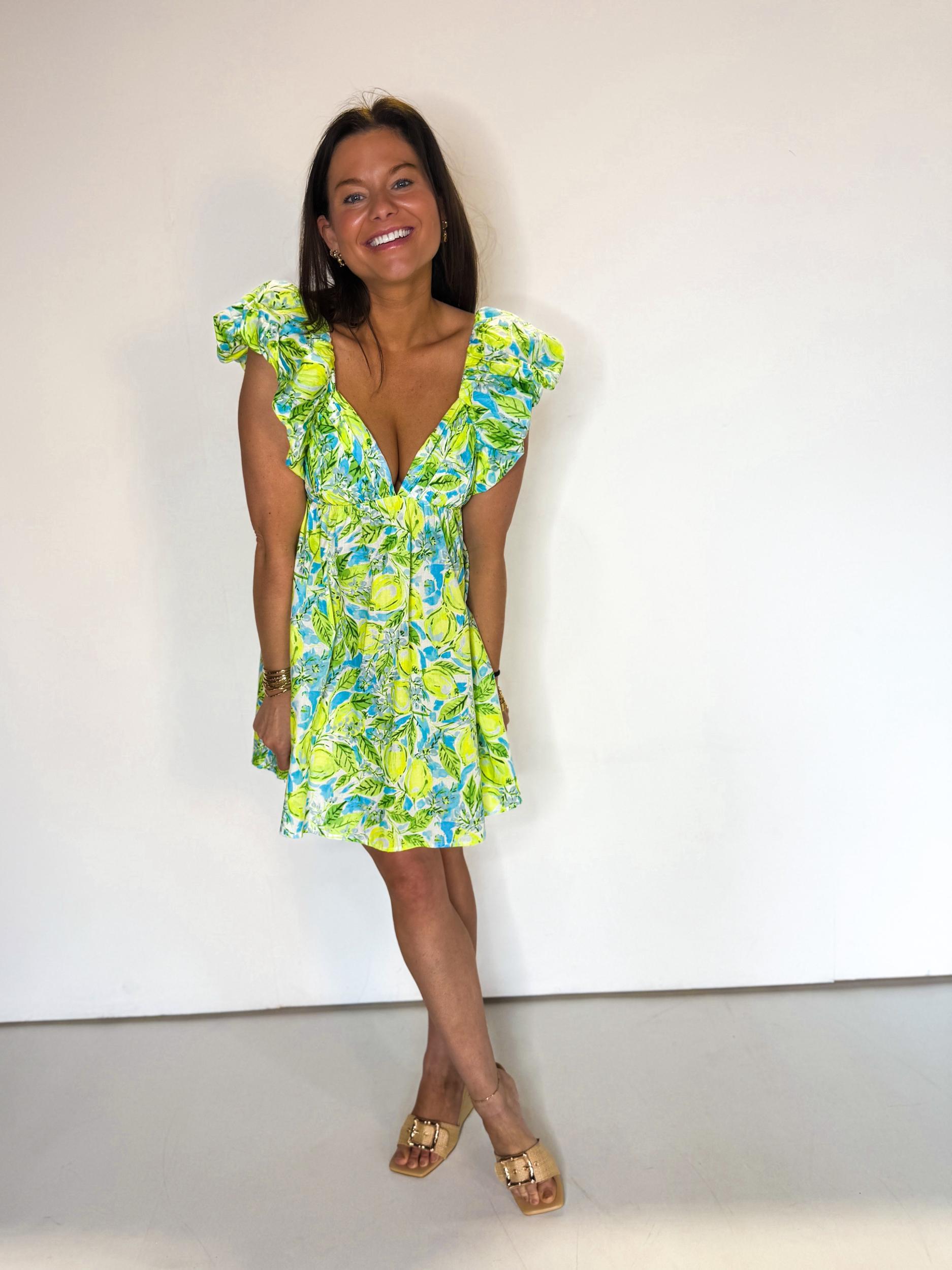 Citrus Splash Mini Dress Product Image