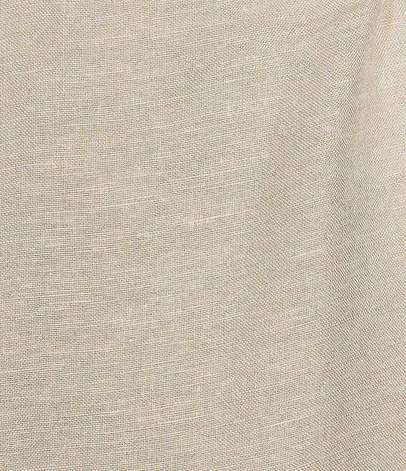 Kasper Linen Blend Fly Front Elastic Back Pants Product Image