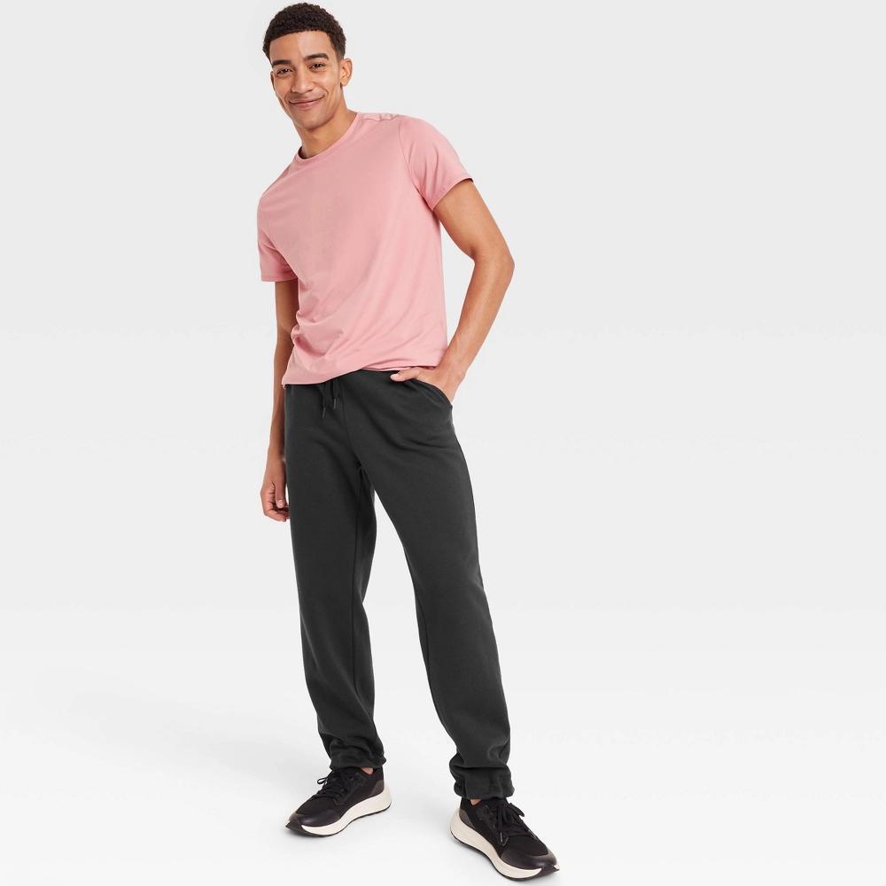 Mens Fleece Pants - All In Motion Black XXL: Mid Rise, Drawstring Waist, Side Pocket Product Image