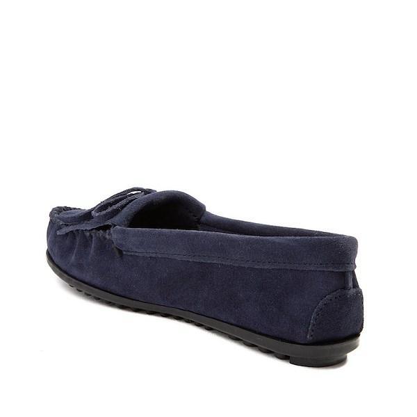 Minnetonka Kilty Suede Bow Detail Fringe Moccasins Product Image