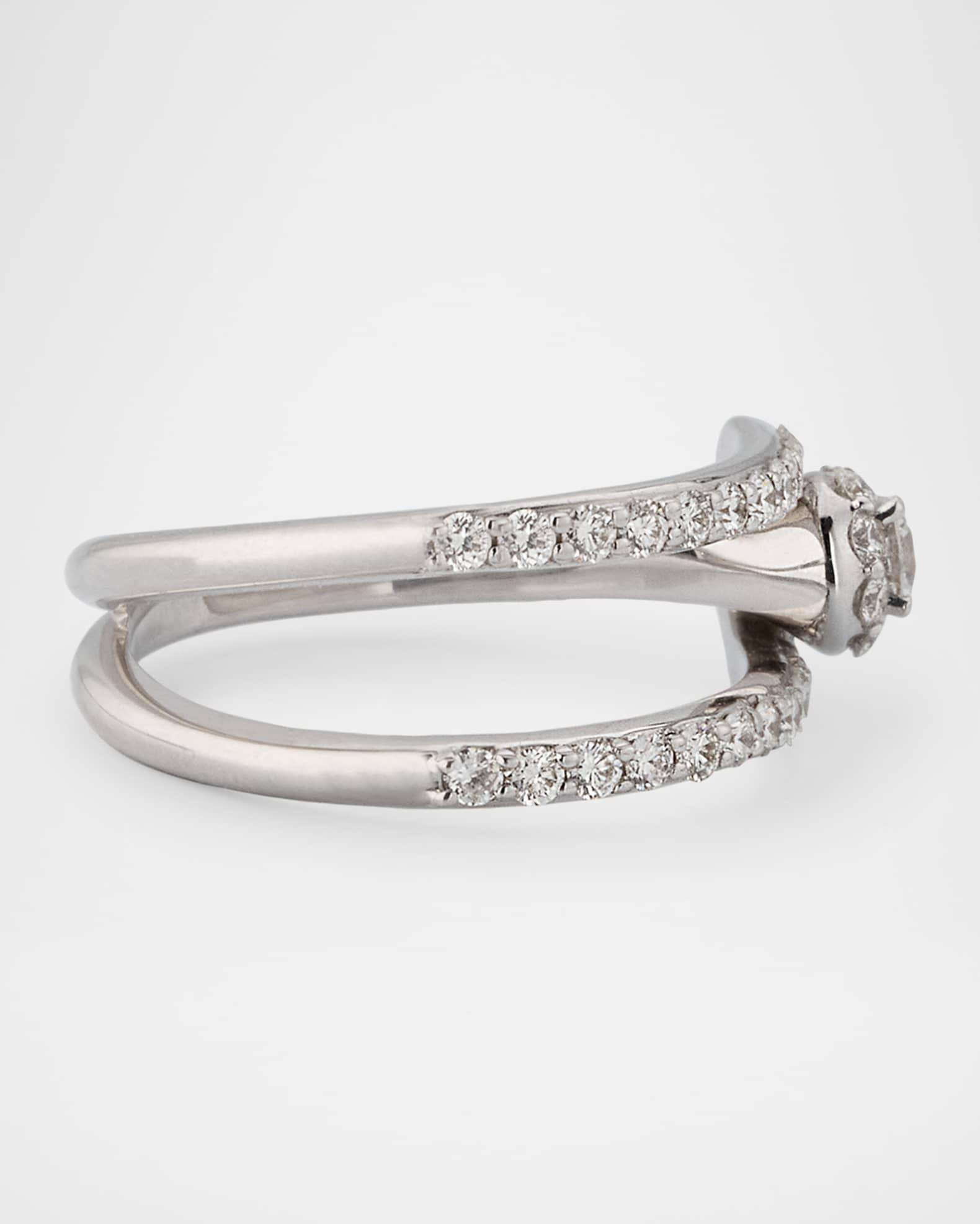 18K White Gold Anima Ring with Diamonds, Size 5.75 Product Image
