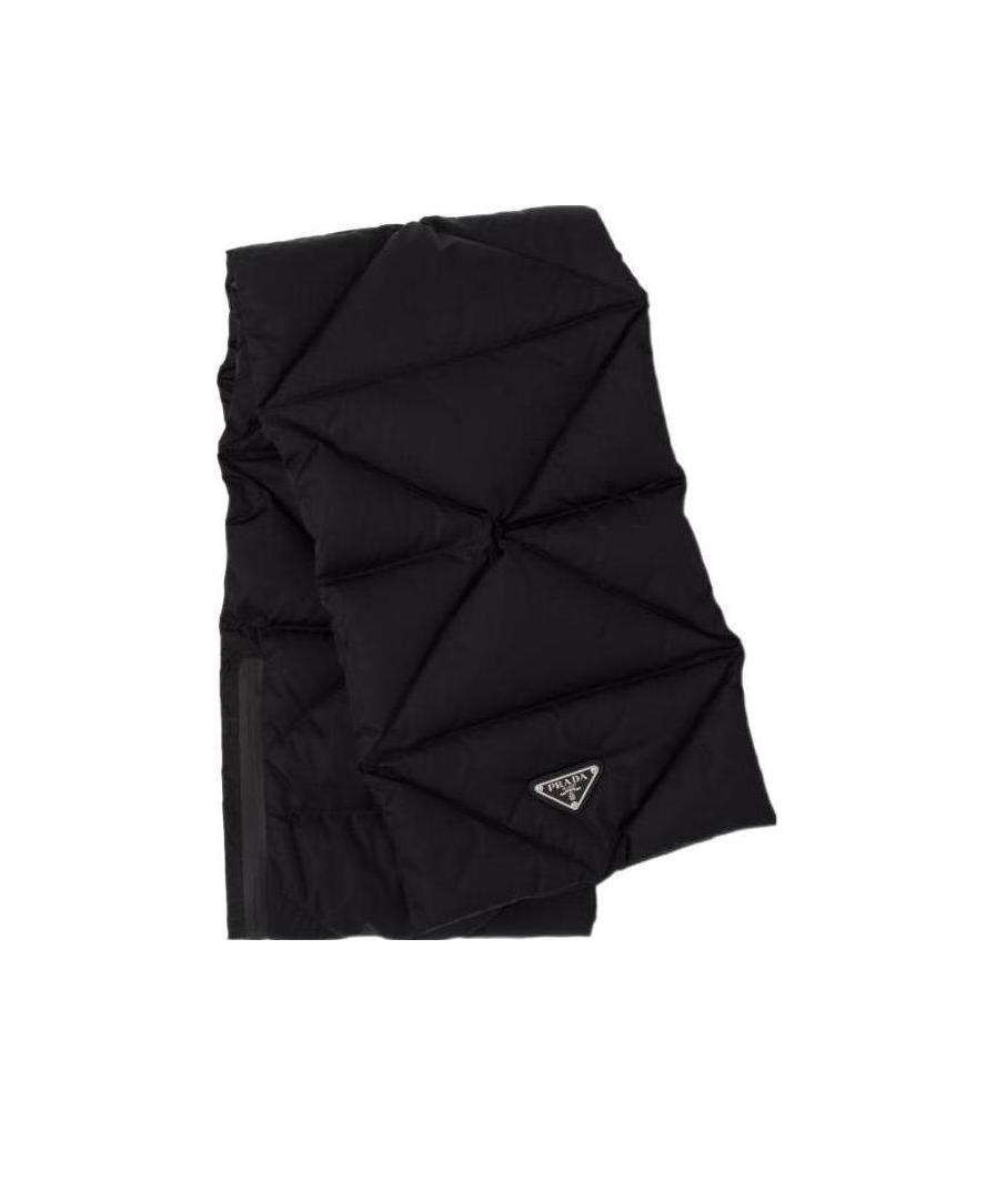 PRADA Re-nylon Extractable-hood Padded Scarf In Black Product Image