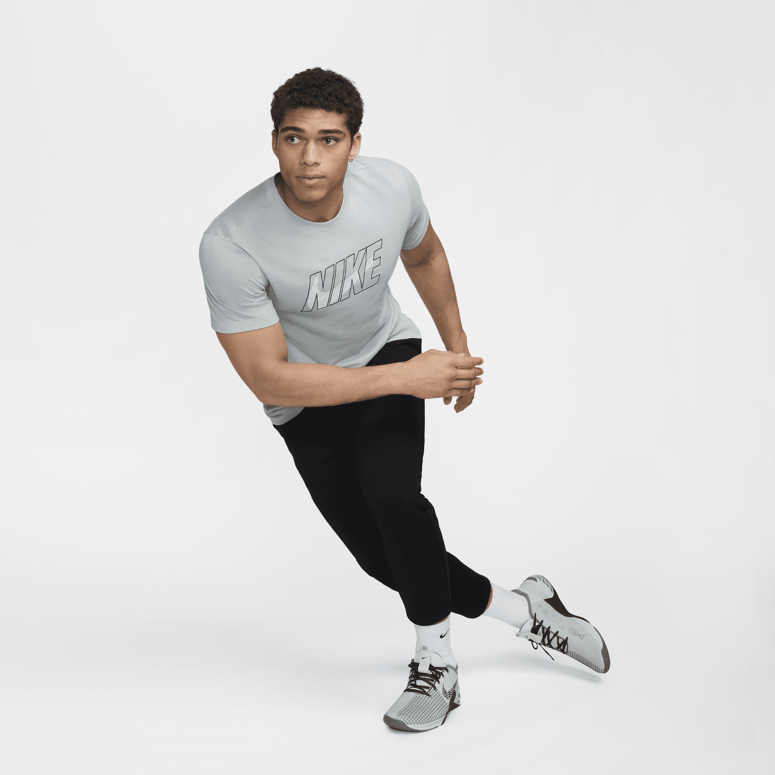 Men's Nike Dri-FIT Fitness Logo T-Shirt, Size: Large, Dark Gray Grey Product Image