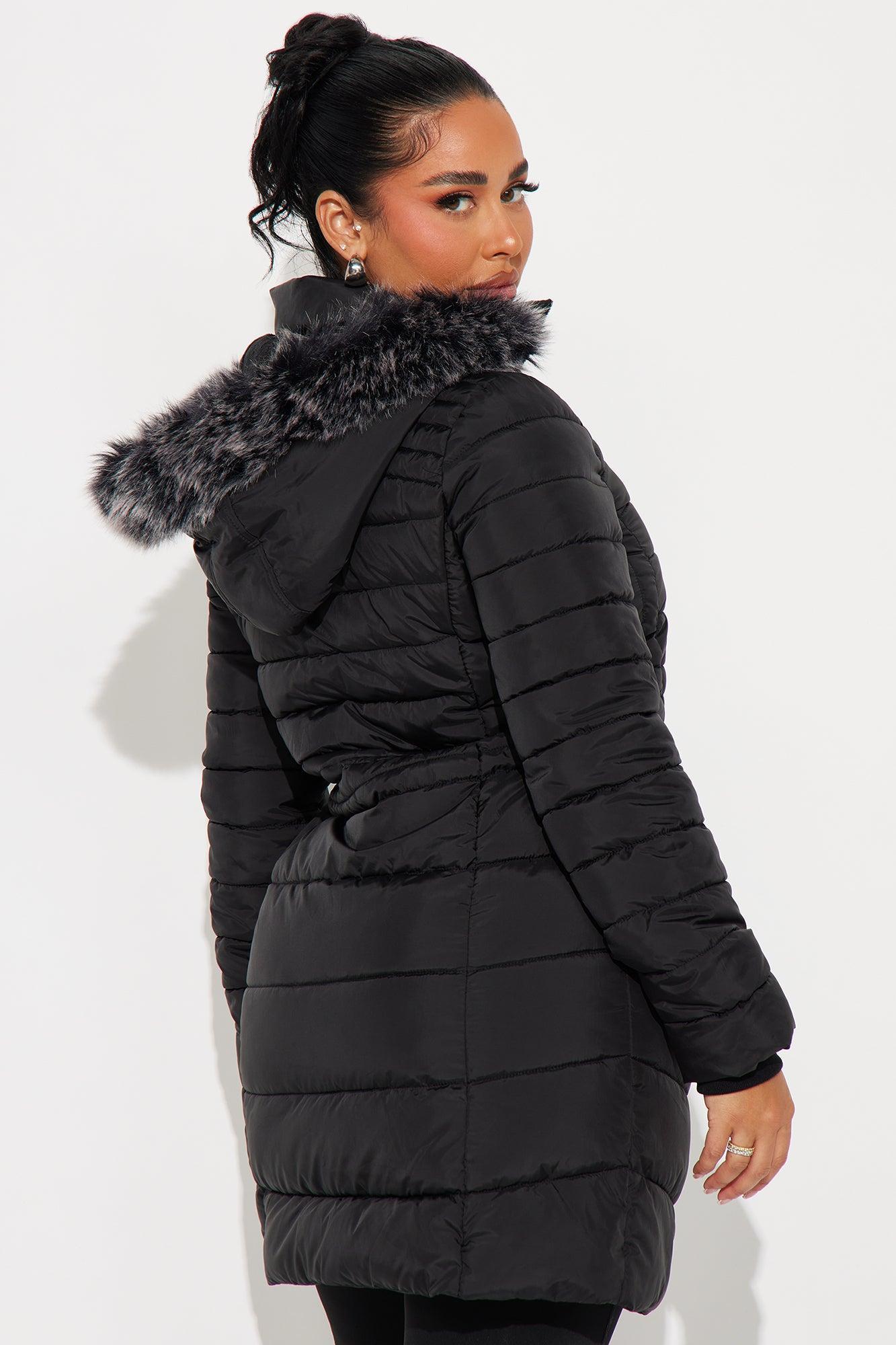 Caught In The Cold Puffer Coat - Black Product Image