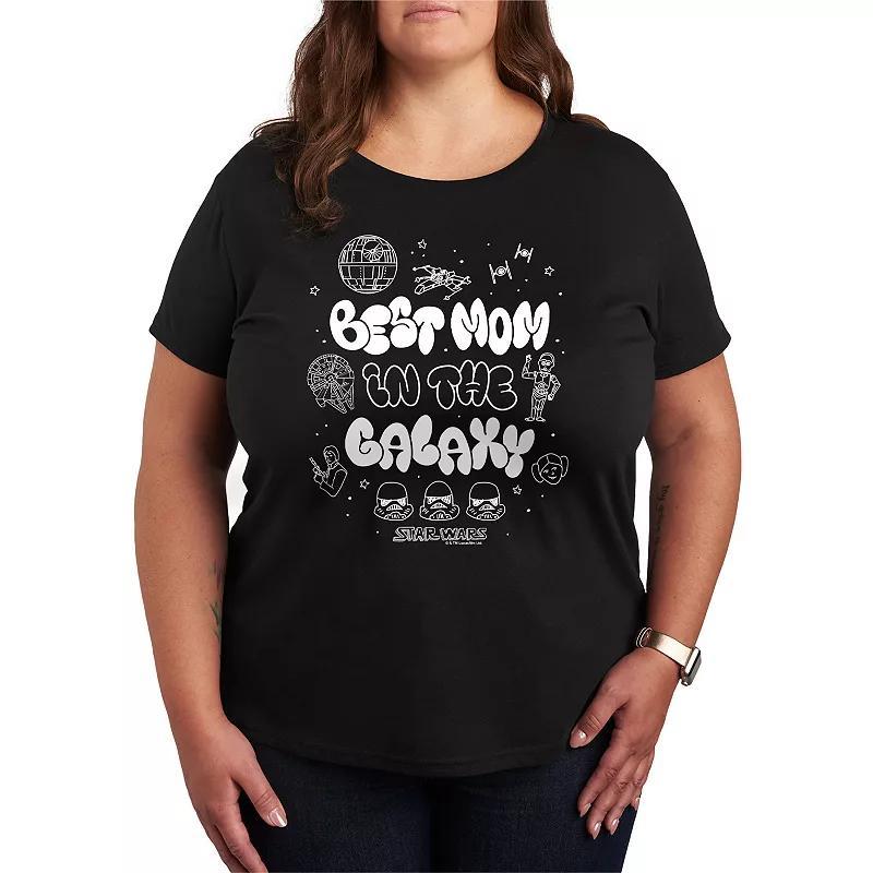 Plus Size Star Wars Best Mom In The Galaxy Graphic Tee, Womens Product Image