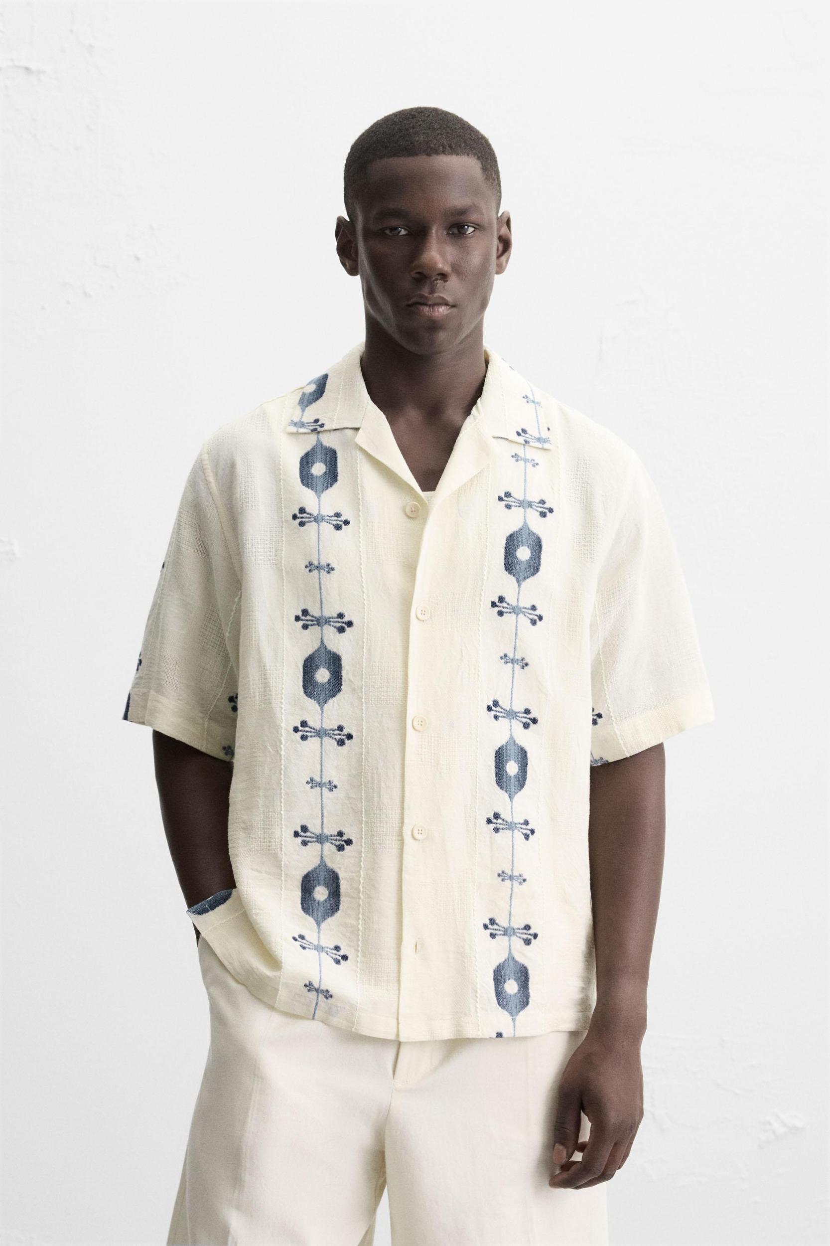 CONTRAST JACQUARD SHIRT Product Image
