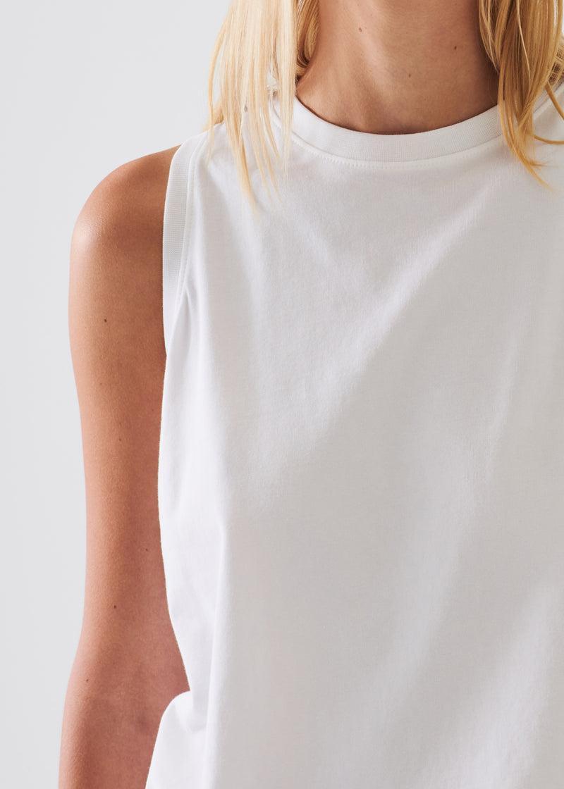 Patrick Assaraf Women's PIMA COTTON STRETCH BOYFRIEND TANK Female Product Image