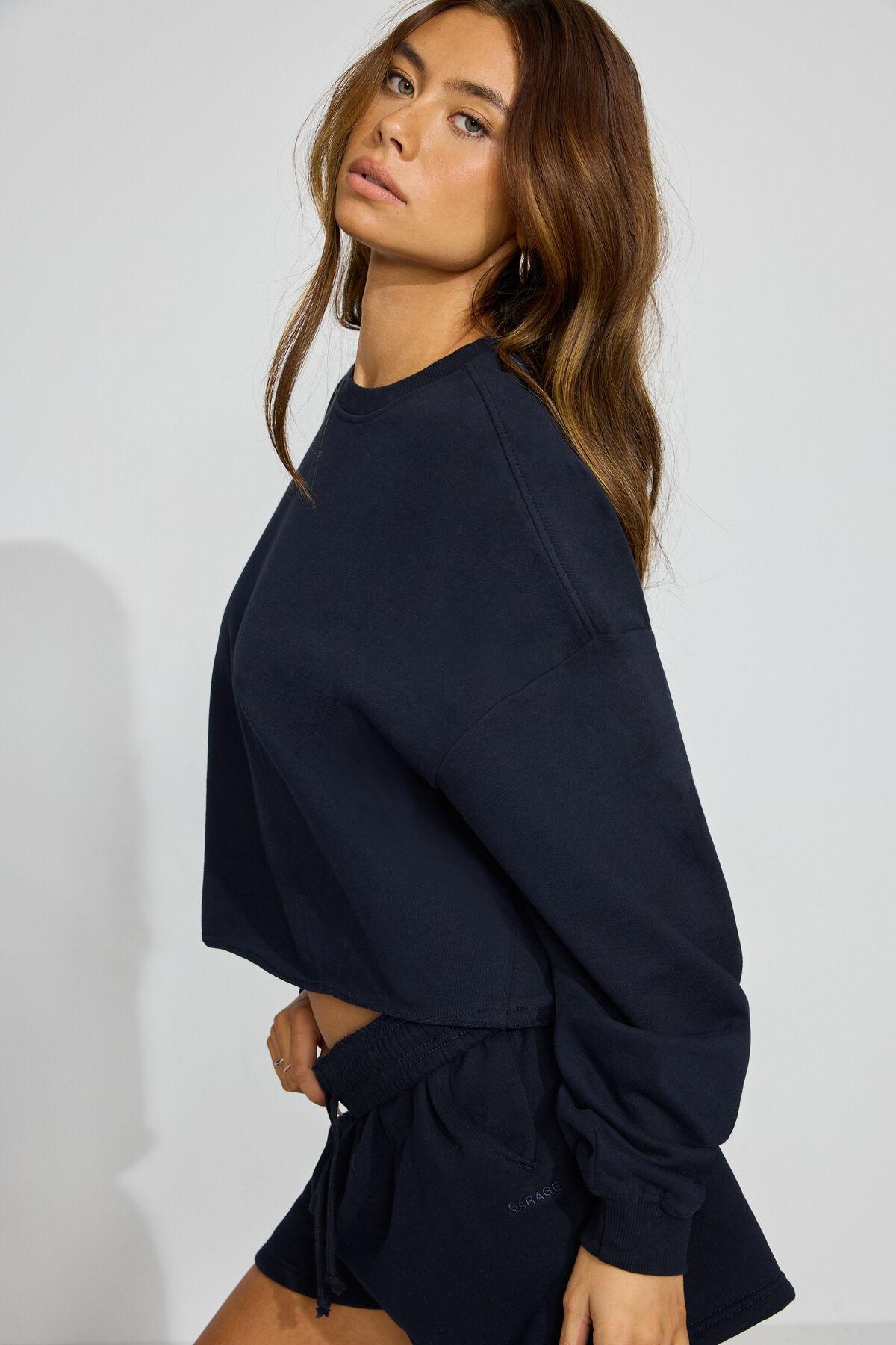 SoftTerry Chopped Crewneck Sweatshirt Product Image