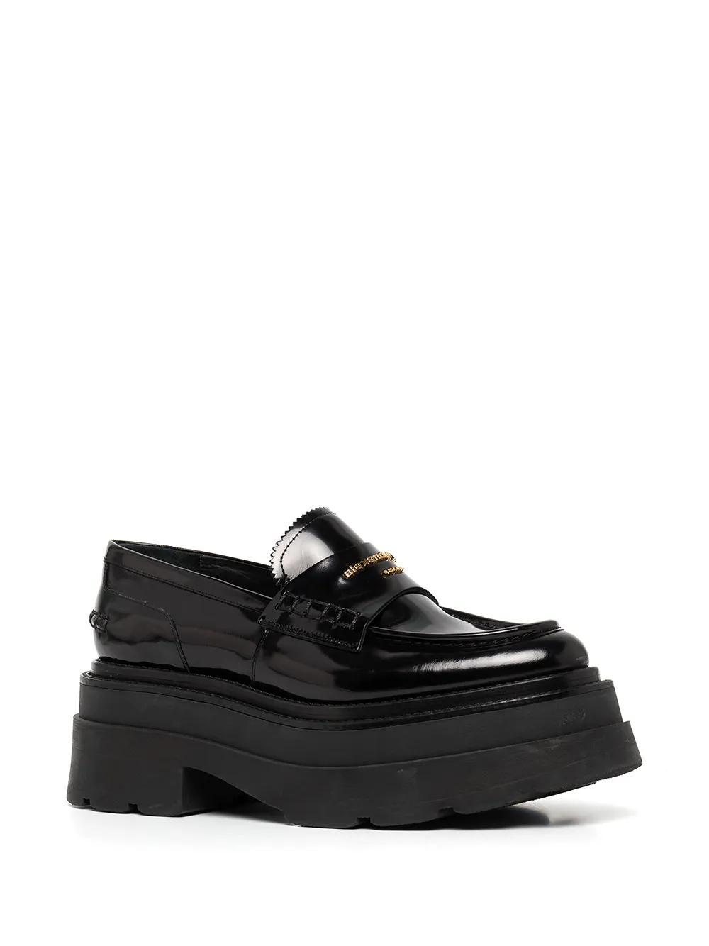 chunky sole leather loafers Product Image