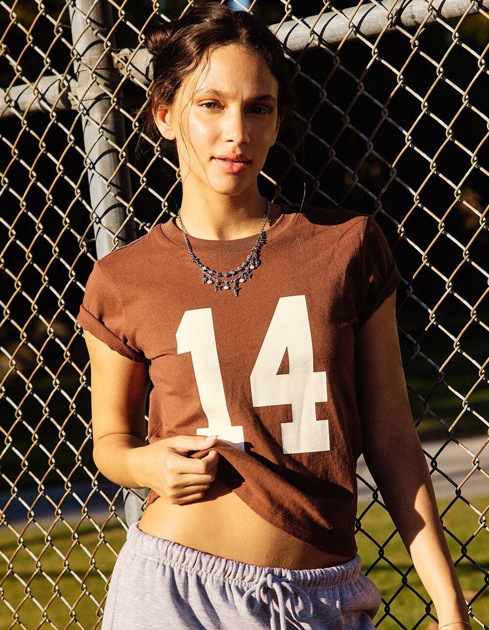 RSQ Womens 14 Baby Tee - BROWN Product Image