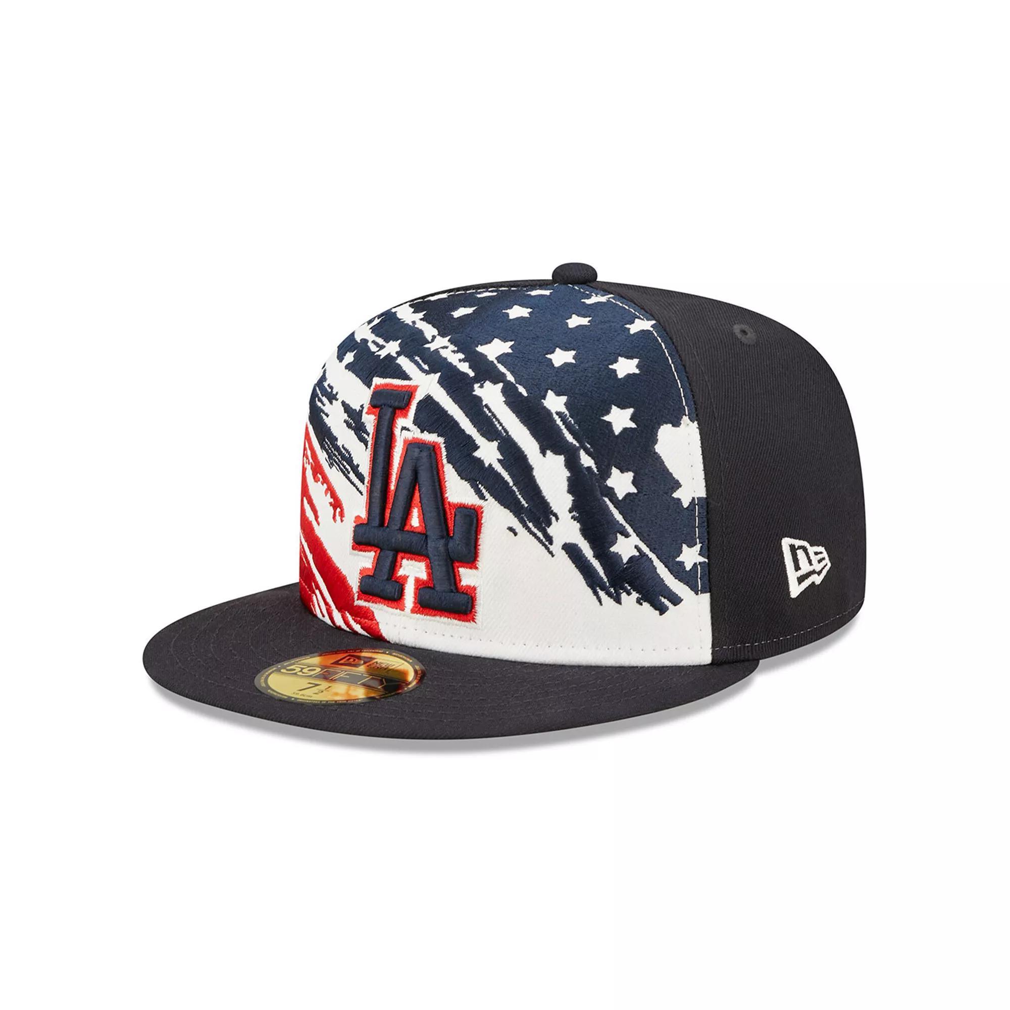Men's New Era Navy Los Angeles Dodgers 2022 4th of July On-Field 59FIFTY Fitted Hat, Size: 7 7/8, Blue Product Image