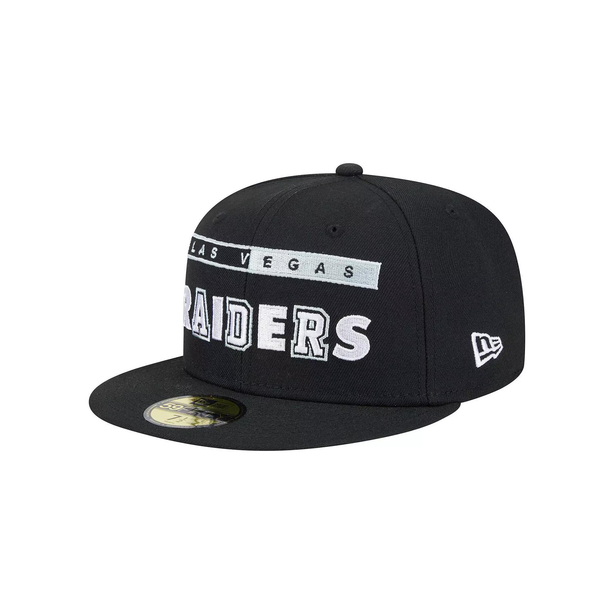 Men's New Era Black Las Vegas Raiders Ransom 59FIFTY Fitted Hat, Size: 6 7/8, Lvr Black Product Image