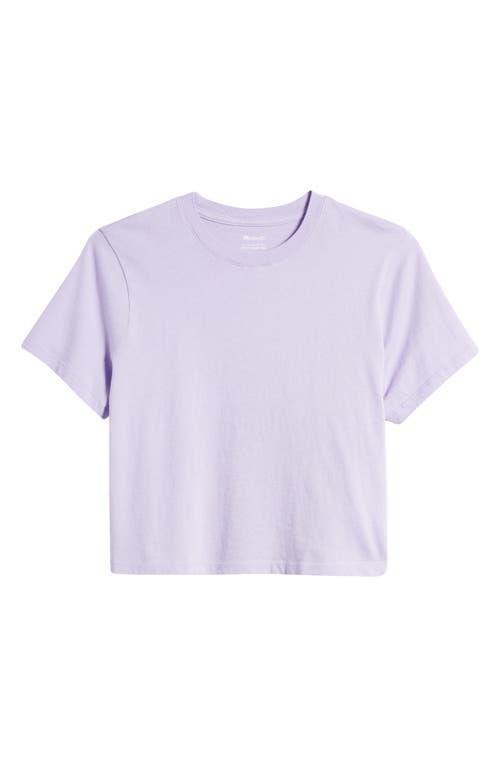 Madewell Softfade Cotton Boxy-Crop Tee (Sunfaded Mint) Women's T Shirt Product Image
