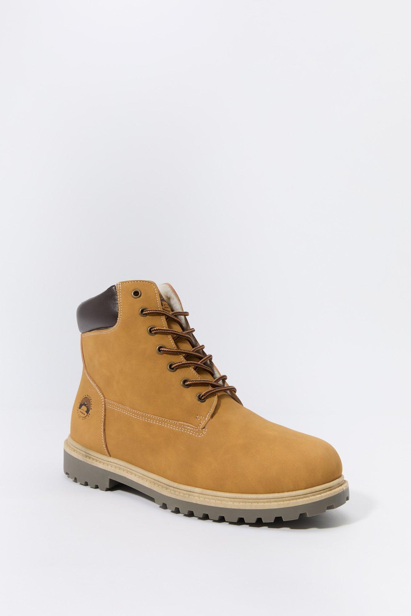 Faux Fur Lined Lace Up Boot Male Product Image
