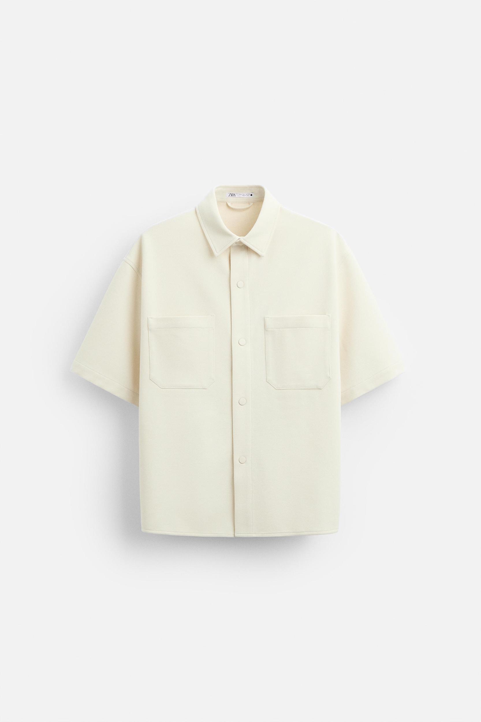 TEXTURED STRETCH OVERSHIRT Product Image