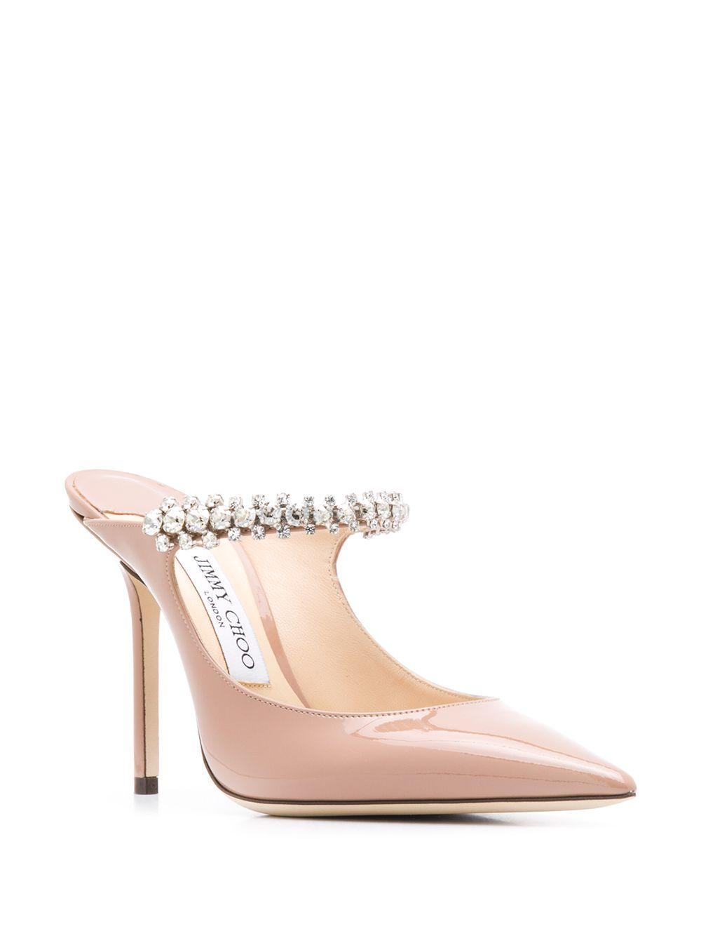 Bing 100mm crystal-embellished mules Product Image
