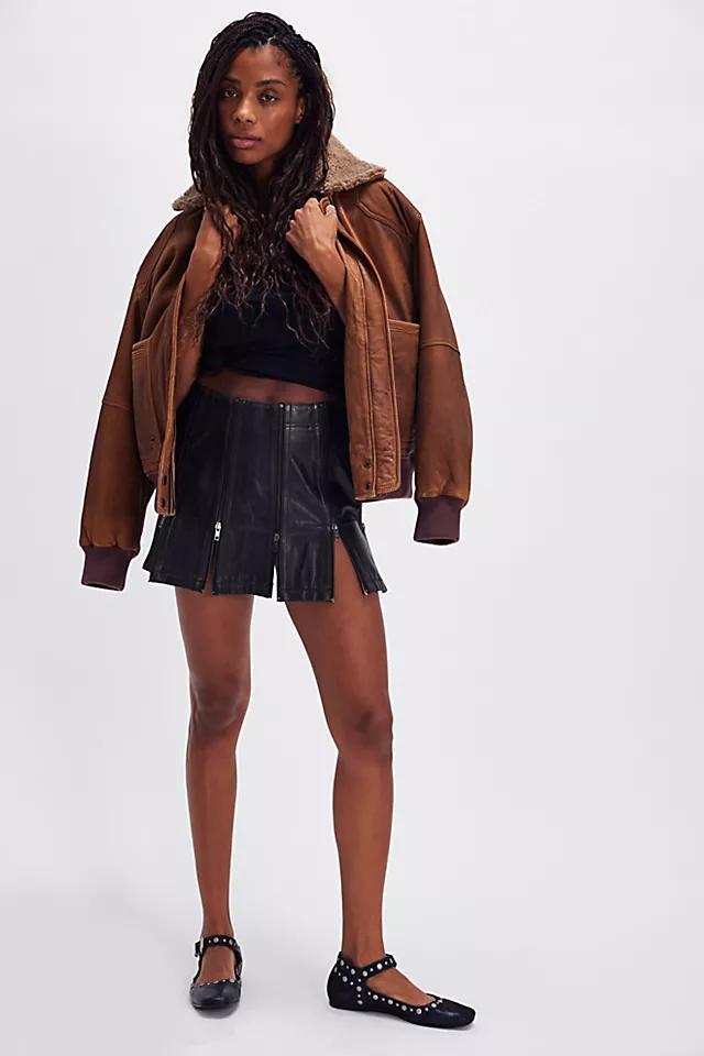 FP x Understated Leather Zipper Skirt Product Image