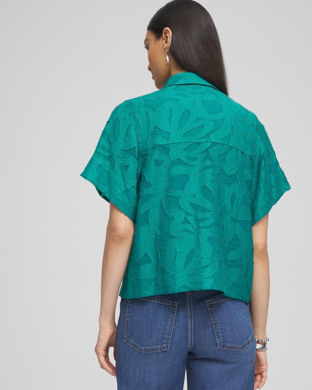 Pintuck Detail Swirl Print Top Product Image