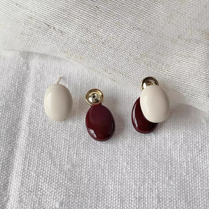 Two Tone Glaze Ear Stud Product Image