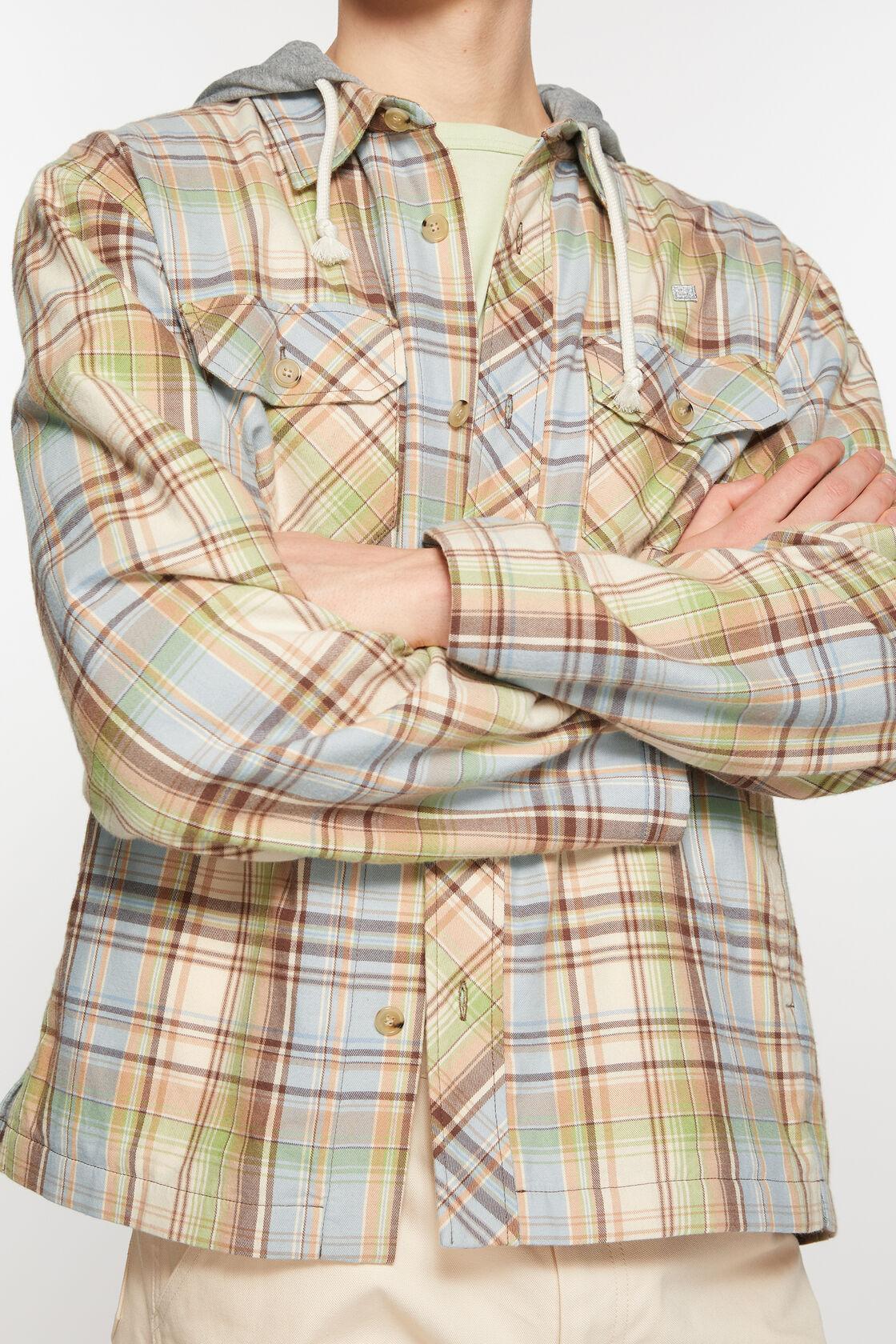 ACNE STUDIOS Checked Cotton Canvas Overshirt In Brown,green Product Image
