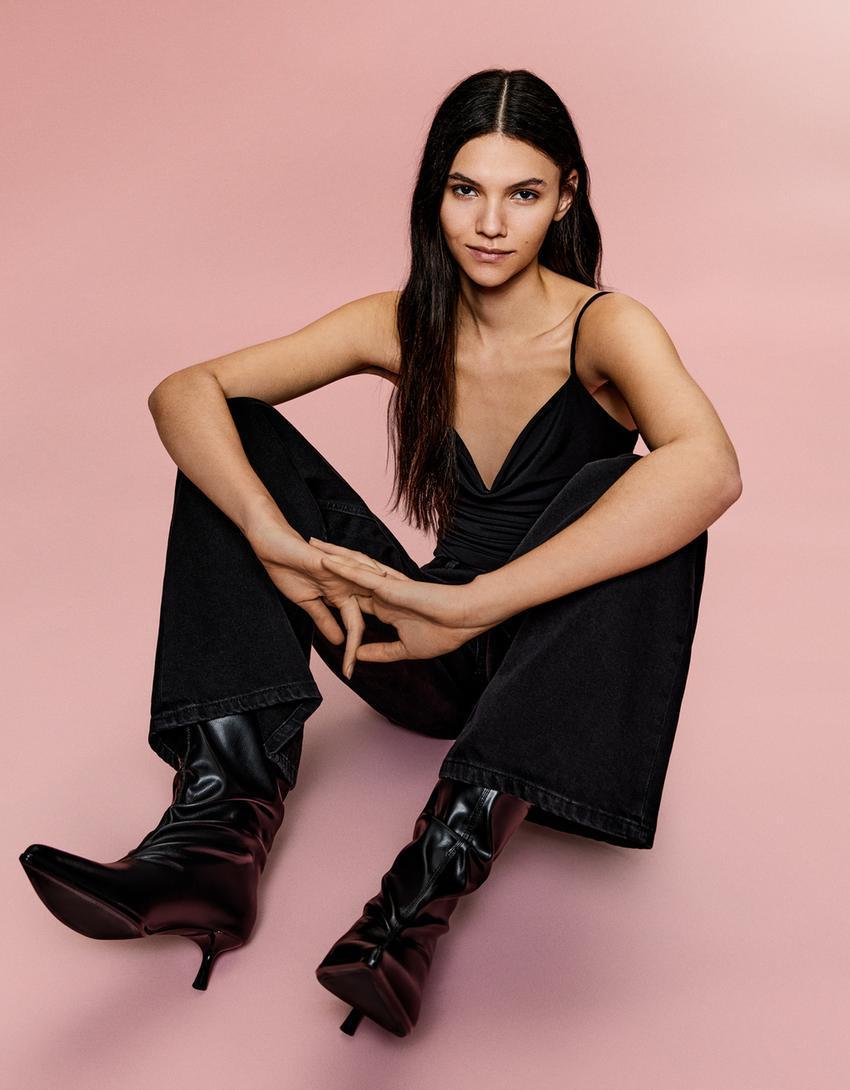 BERSHKA SERIES draped strappy bodysuit Product Image