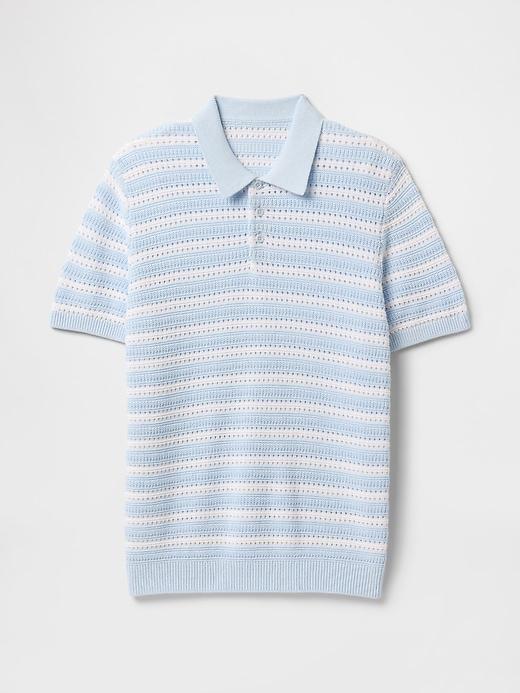 Sweater Polo Shirt Product Image