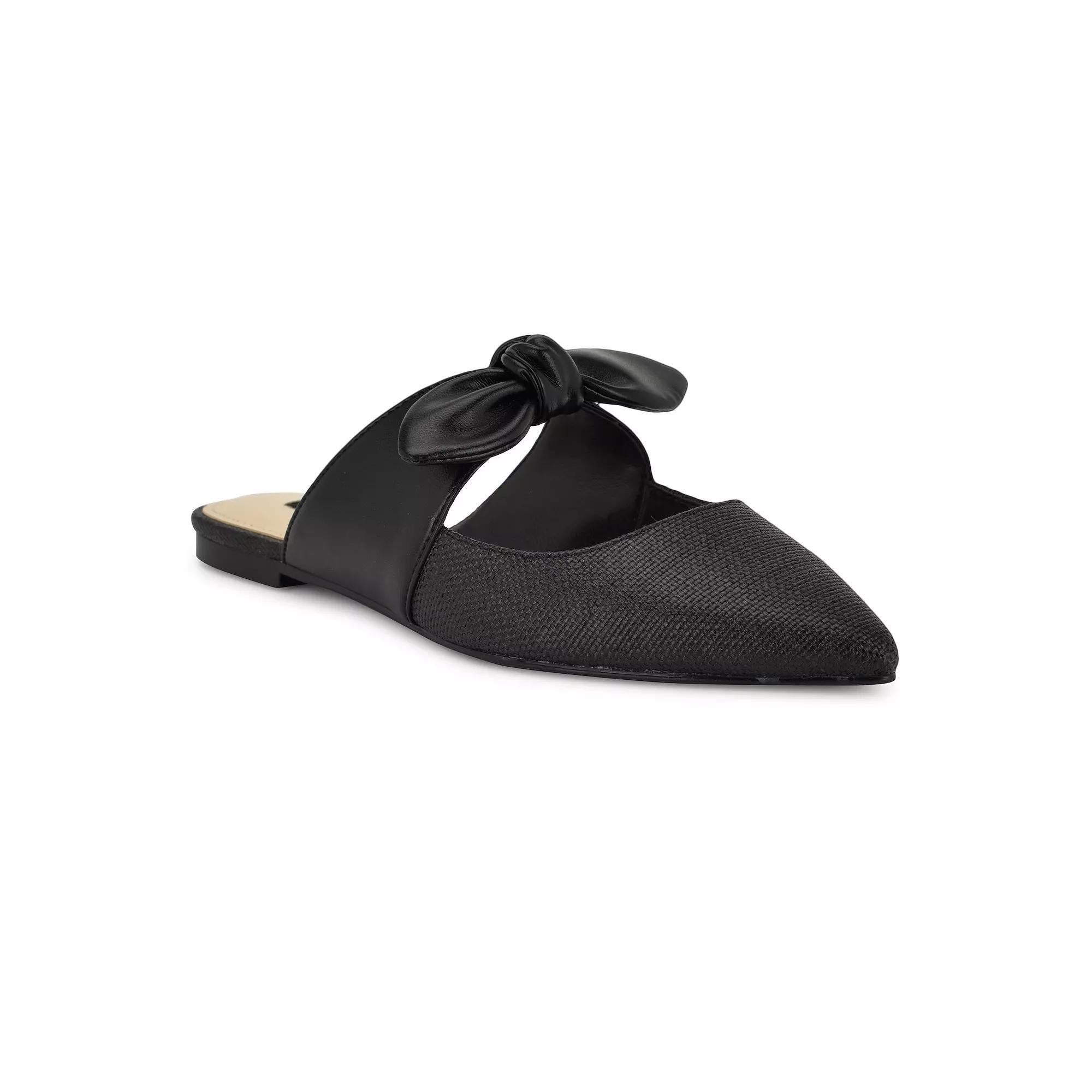 Nine West Bowin Slip-On Pointy Toe Dress Flats, Women's, Size: 8, Black Product Image