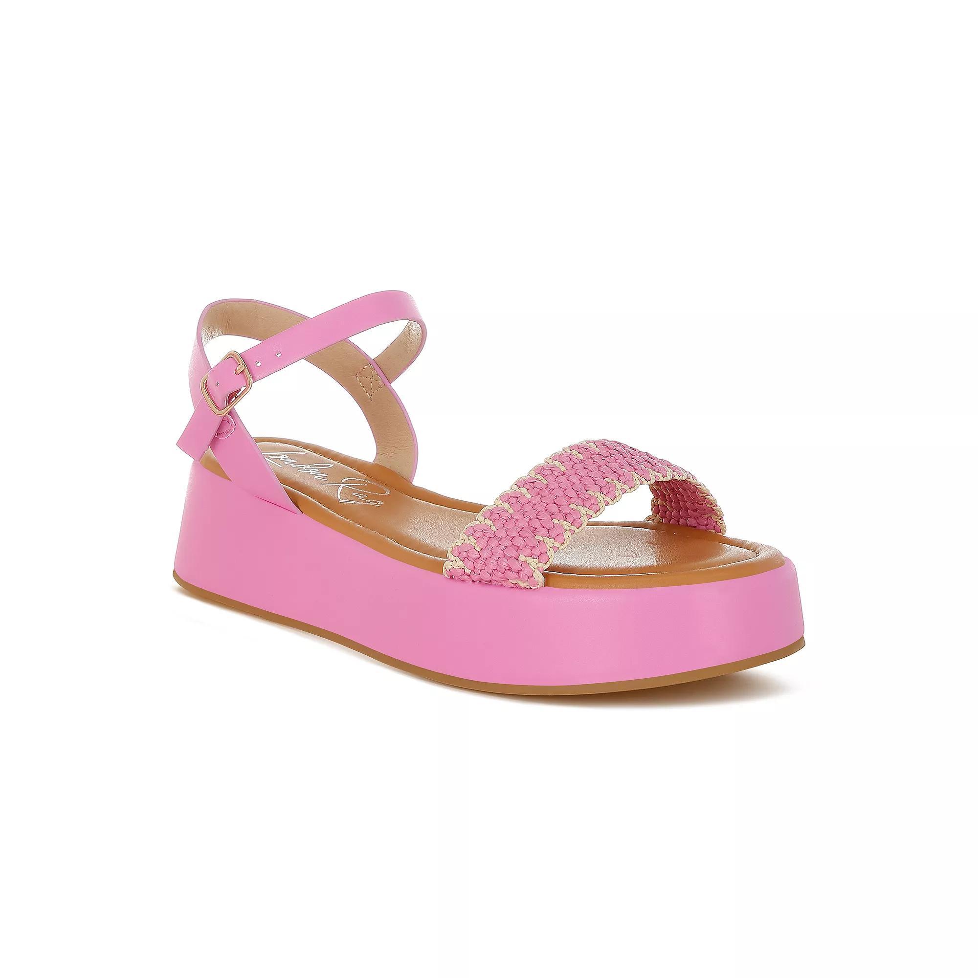 London Rag Anglong Women's Platform Sandals, Size: 10, Pink Product Image