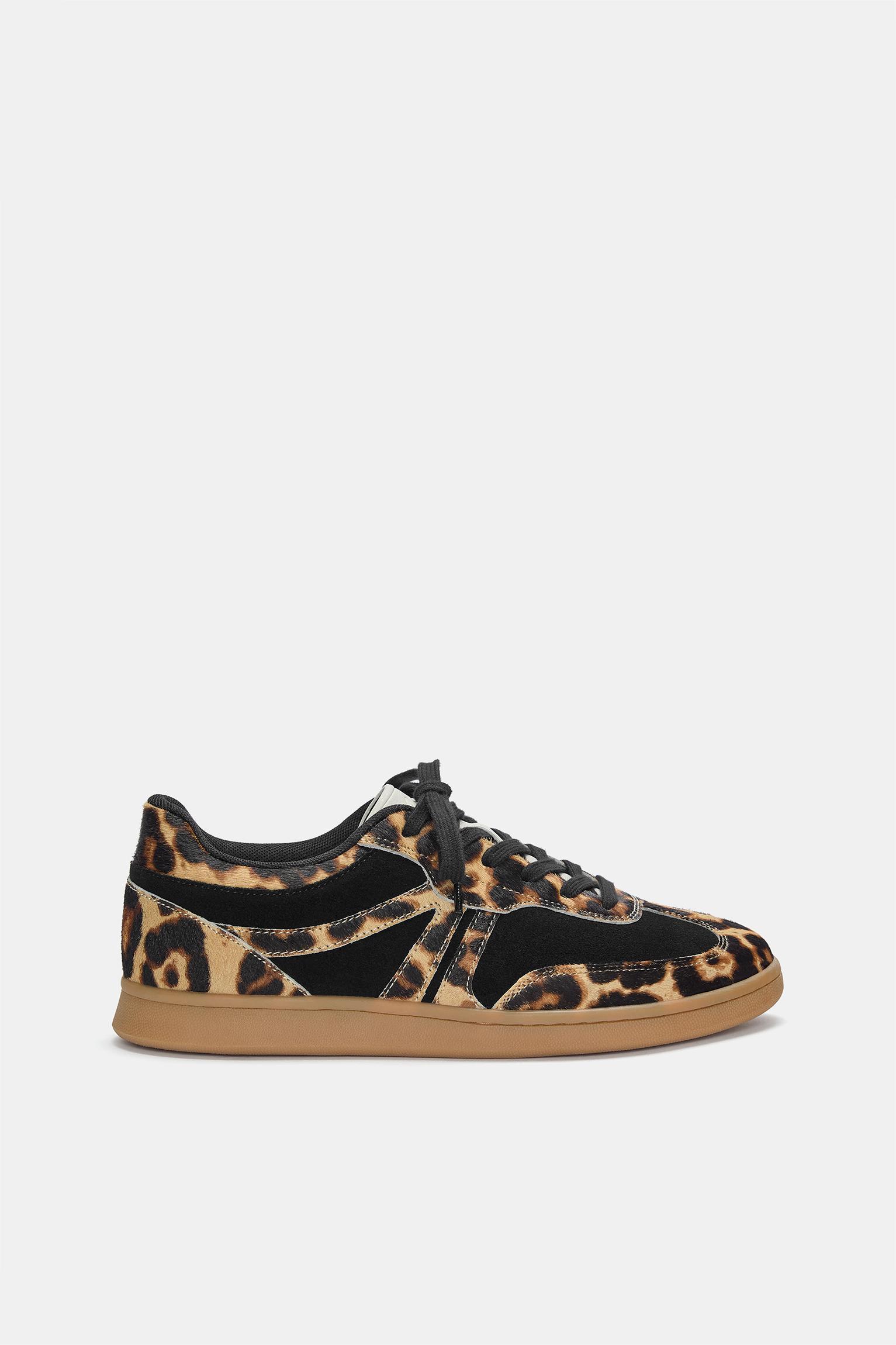 Animal print leather sneakers Product Image