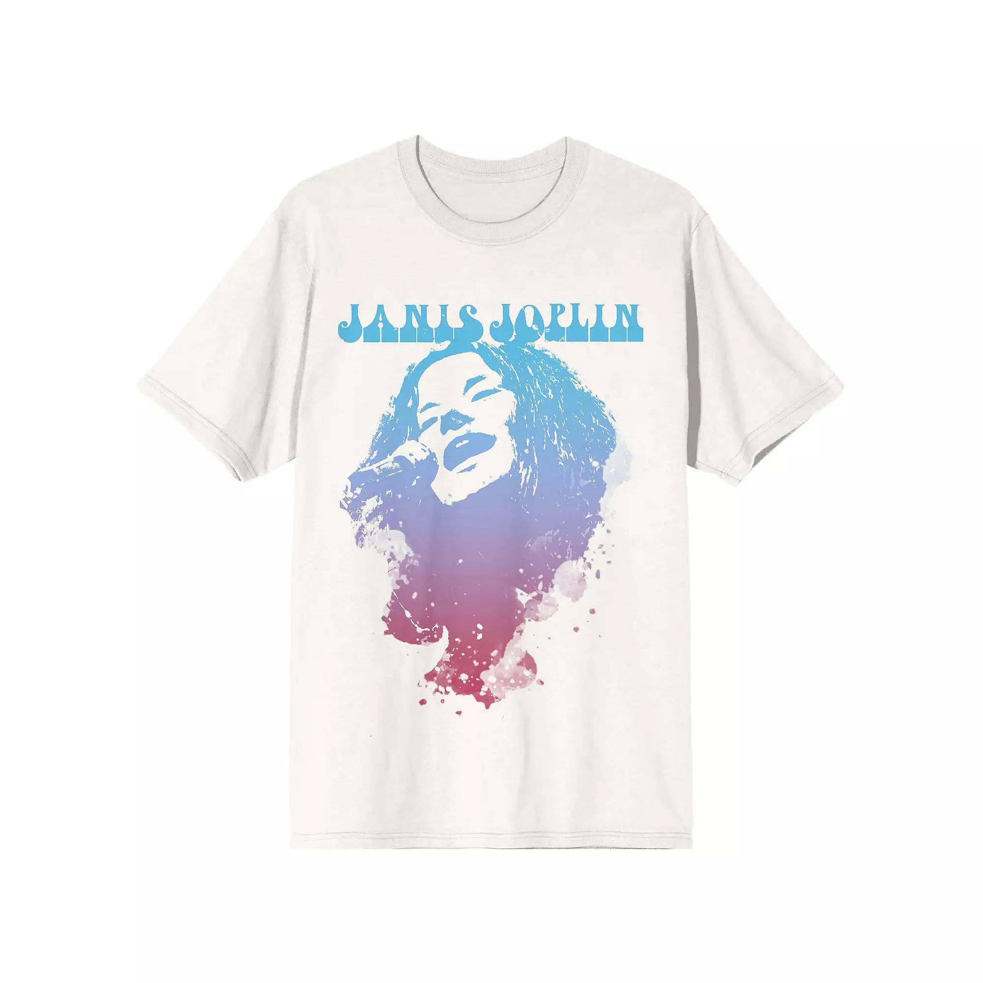 Men's Janis Joplin Two-Color Graphic Tee, Size: Small, Beige Product Image