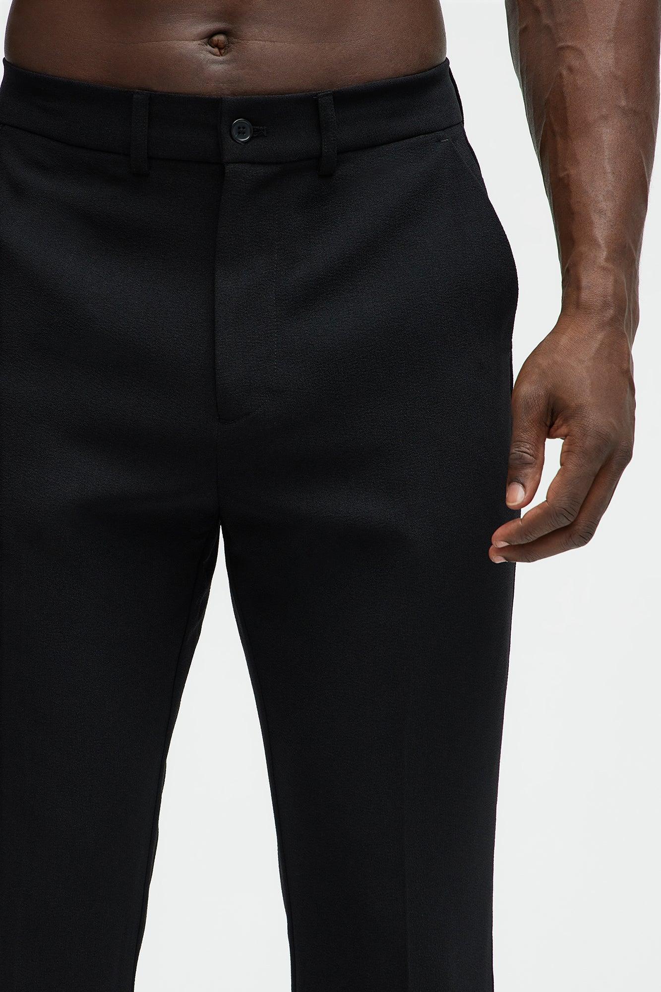 Golden Hour Slit Slim Flare Trousers - Black Product Image