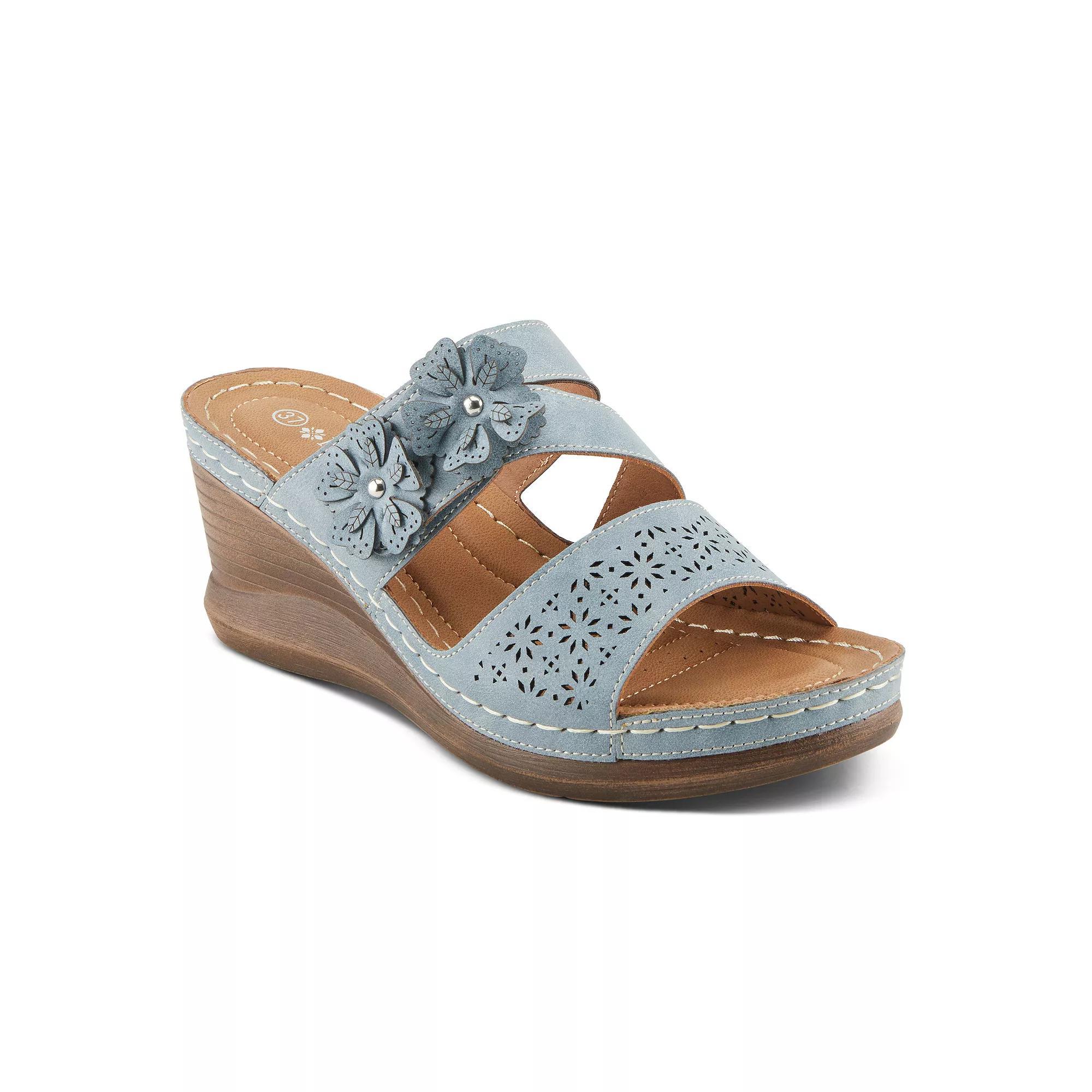 Patrizia Lolly Women's Wedge Slide Sandals, Size: 38, Blue Product Image