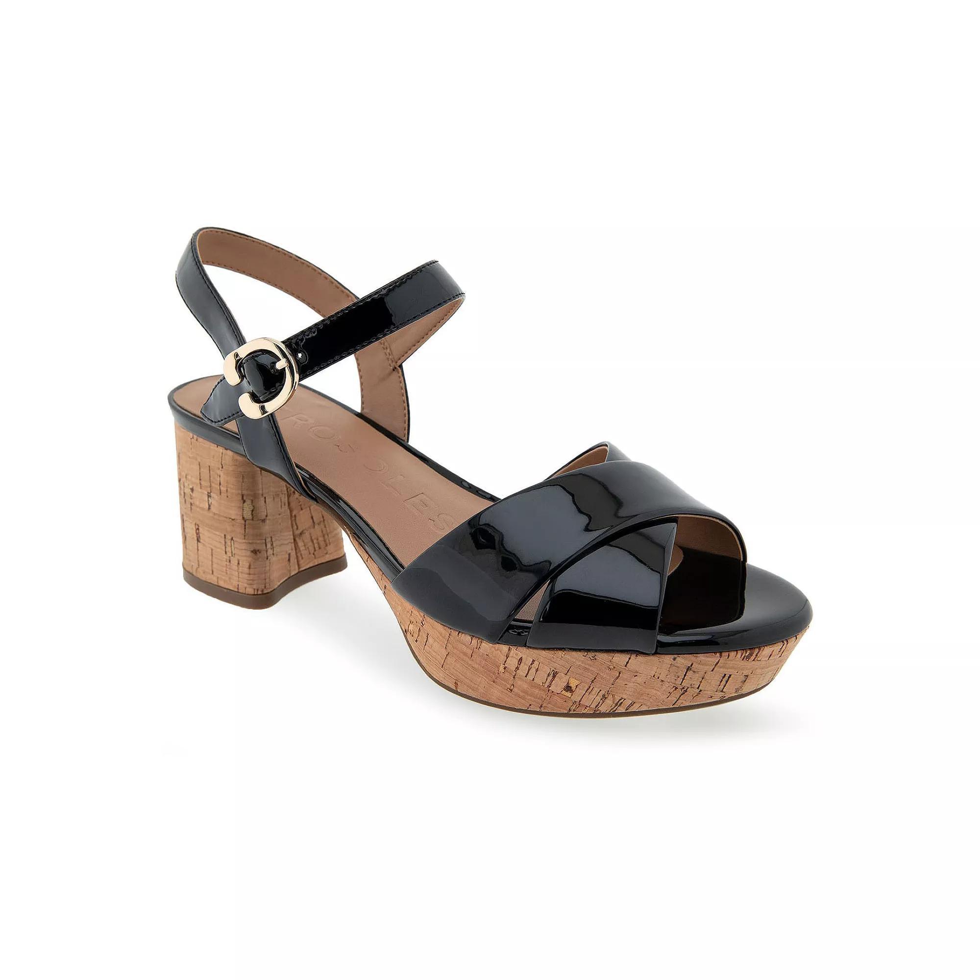 Aerosoles Cosmos Women's Platform Sandals, Size: 8, Black Patent Pu Product Image