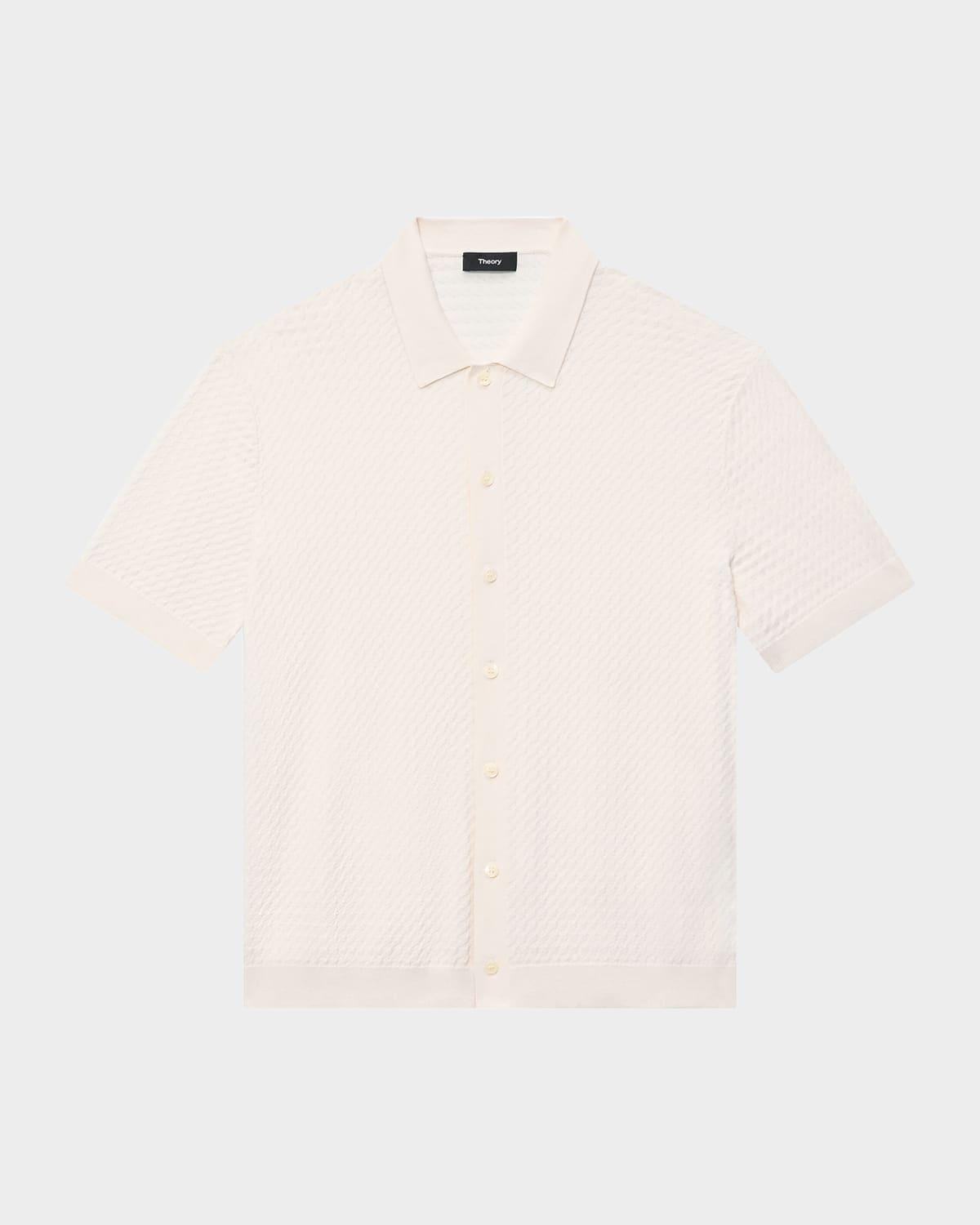 Mens Cairn Tactile Cotton Button-Front Shirt Product Image