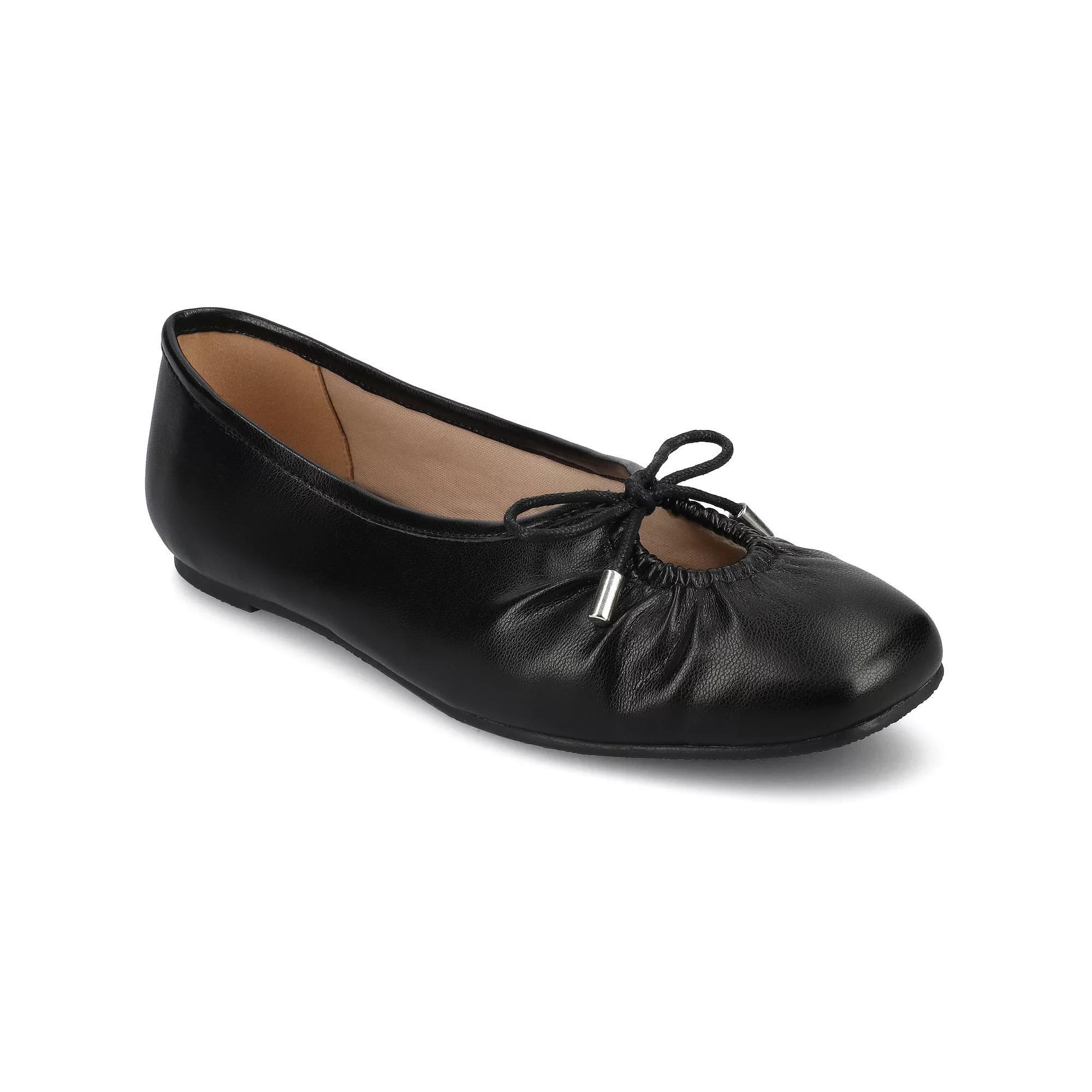 Journee Callee Medium and Wide Width Womens Ballet Bow Slip-On Dress Flats Product Image