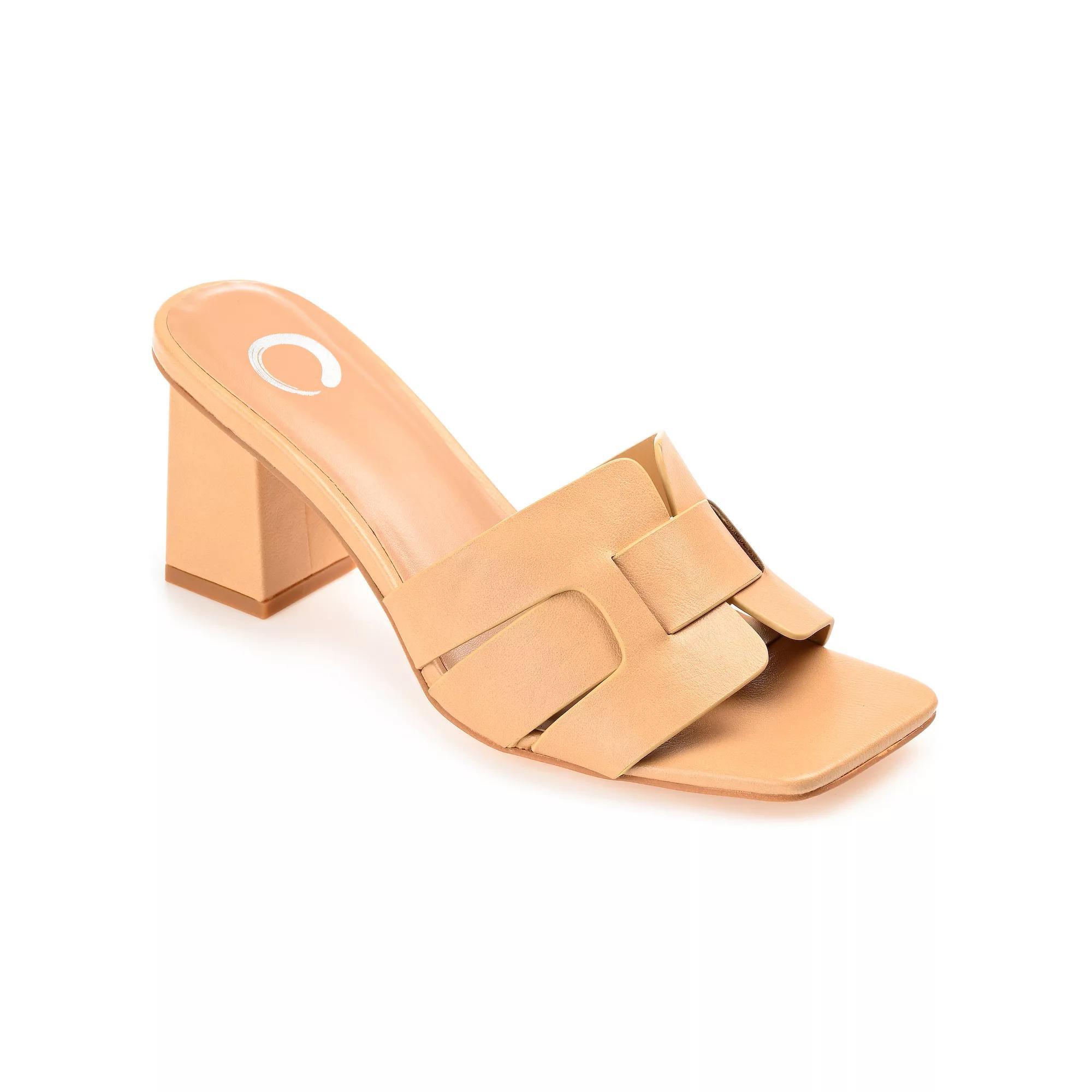 Journee Renatta Women's Tru Comfort Foam™ Block Heel Sandals, Size: 9.5, Brown Product Image