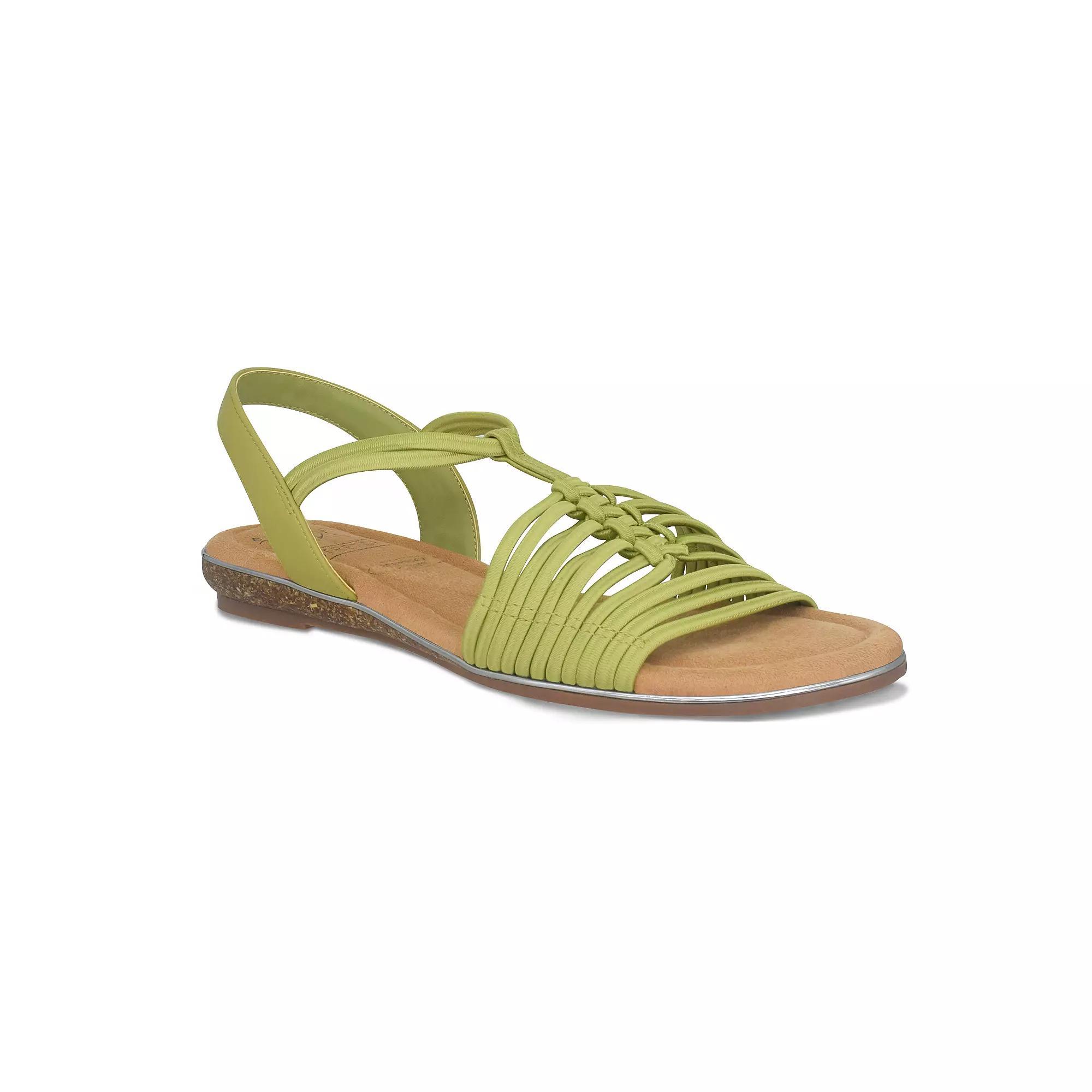 Impo Barella Women's Stretch Elastic Memory Foam Sandals, Size: 8.5 Medium, Green Product Image