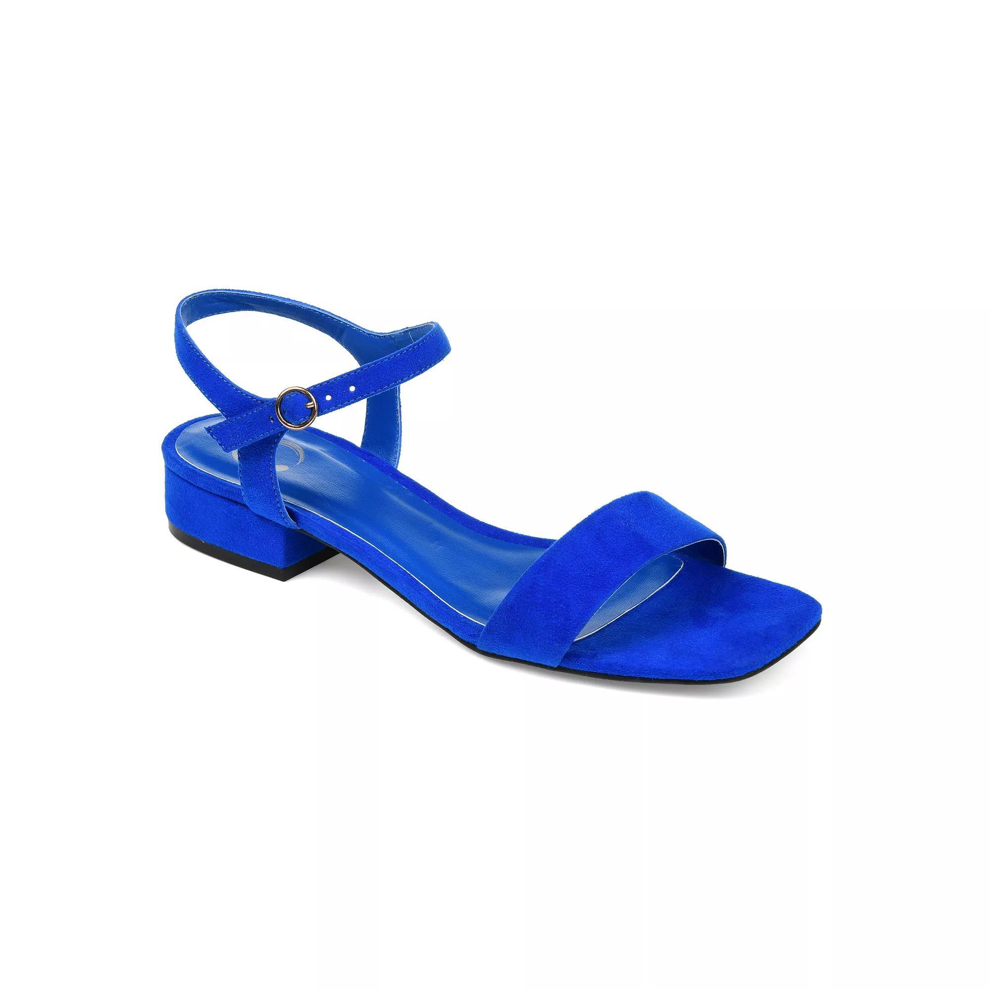 Journee Beyla Women's Block Heel Sandals, Size: 6.5, Gray Product Image