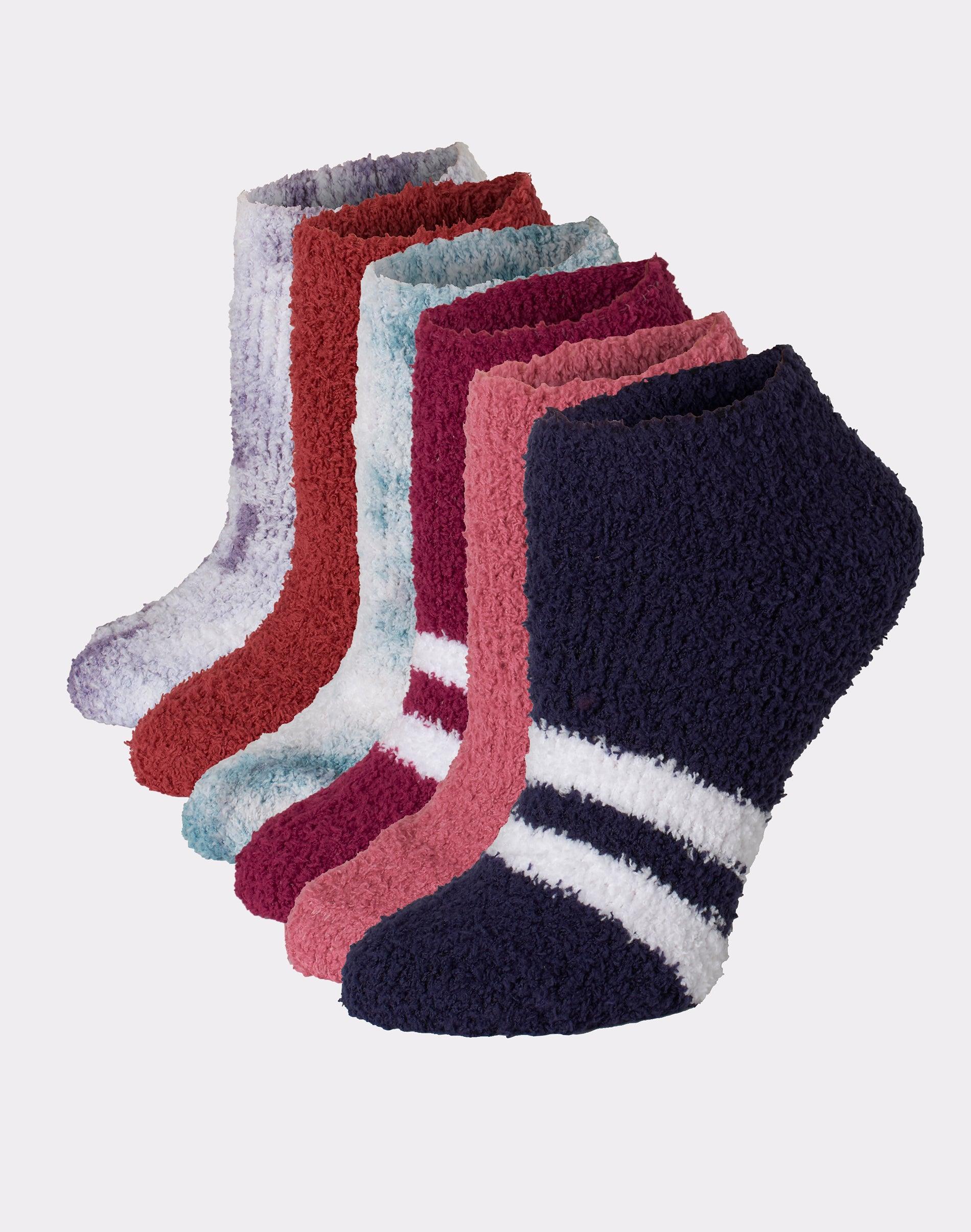 Hanes Womens Cozy No Show Socks. Assorted, 6-Pairs Or/Pur/Blue Stripes/Solid Asst 5-9 Product Image