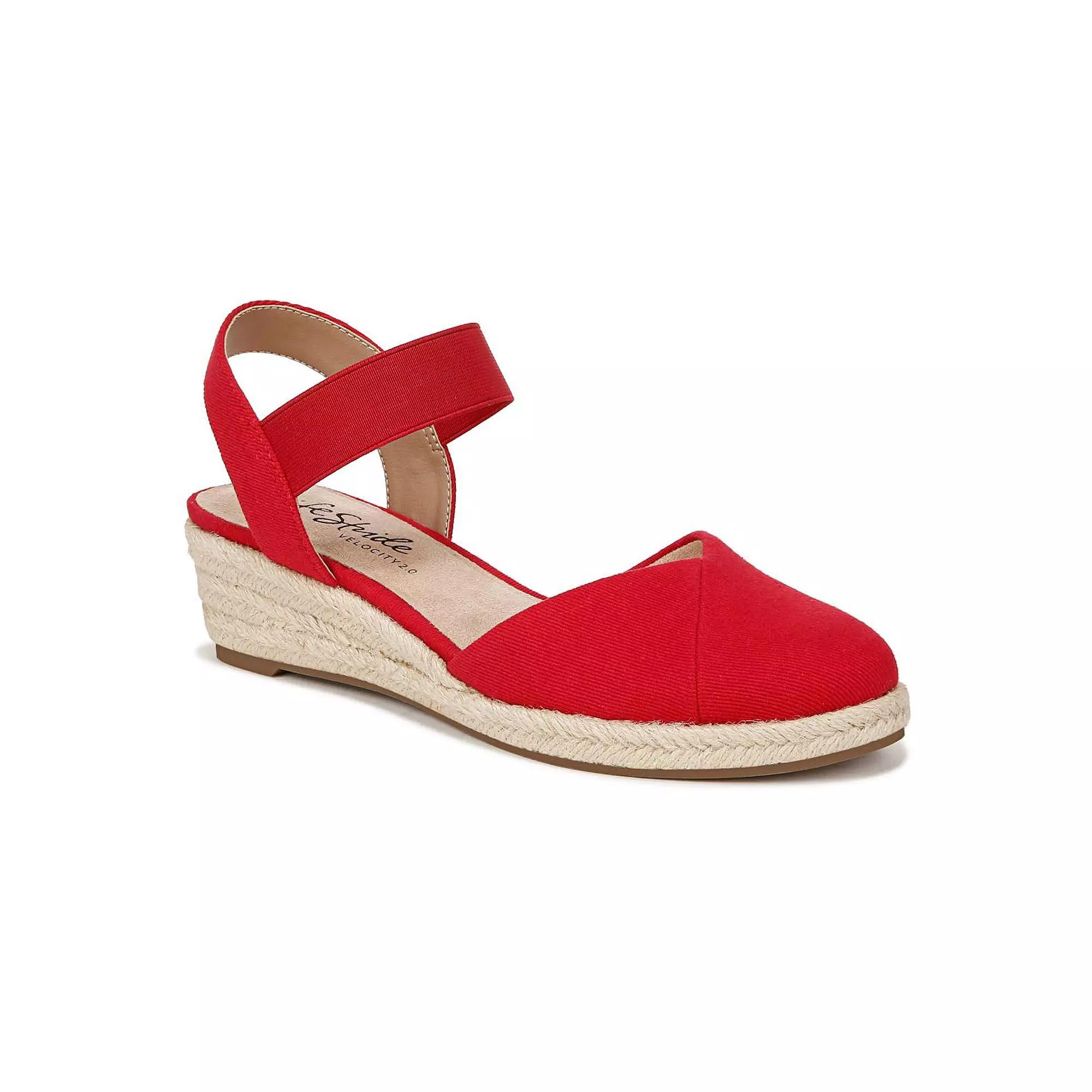 LifeStride Kimmie Women's Espadrille Wedges, Size: 8.5 Wide, Red Red Product Image