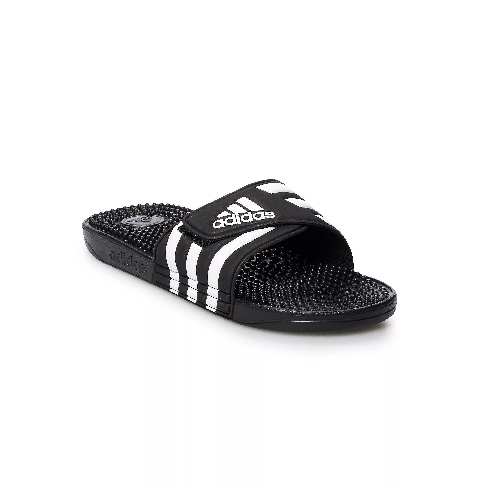 adidas Adissage Men's Slide Sandals, Size: 7, Black White Product Image