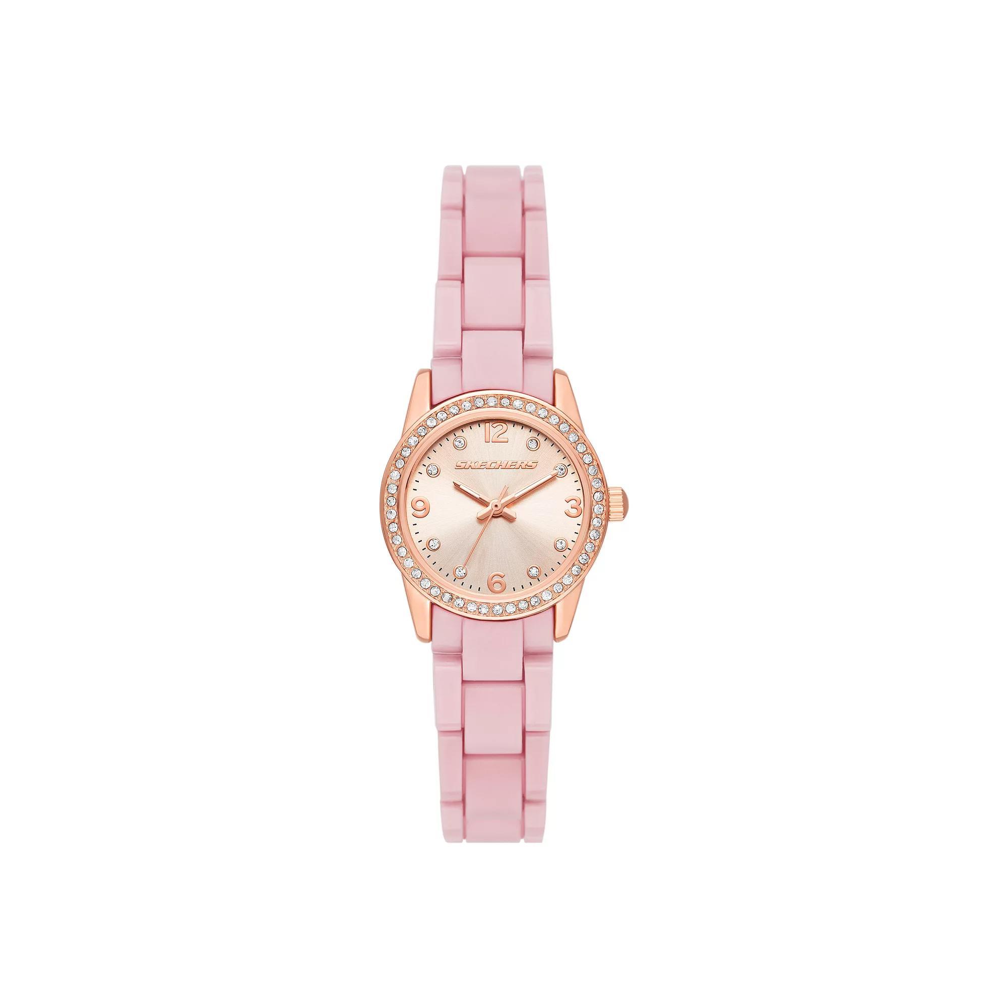Skechers® Women's Palisades Simulated Crystal Accent Watch, Size: 26 mm, Pink Product Image