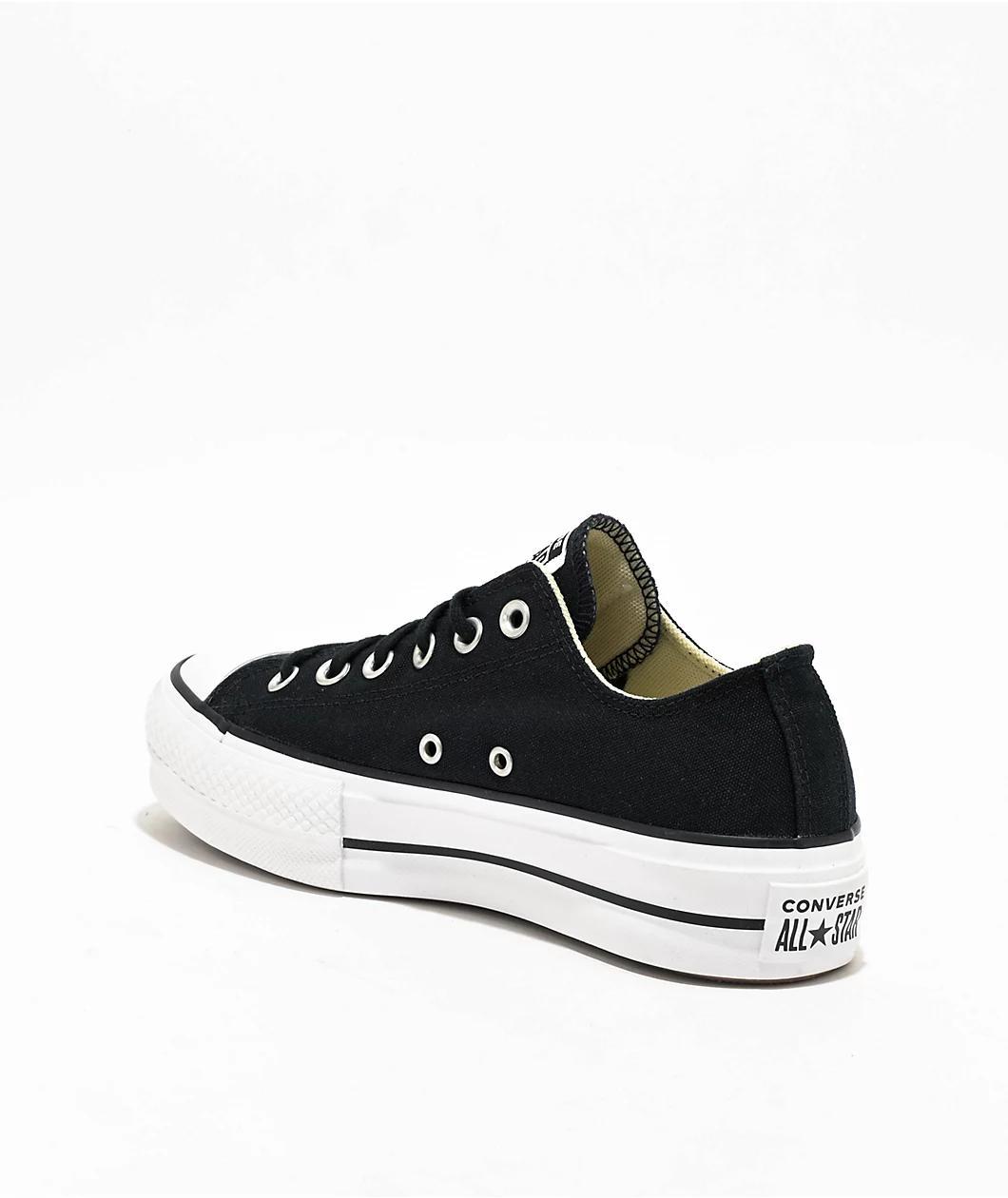 Converse Chuck Taylor All Star Lift Black & White Platform Shoes Product Image