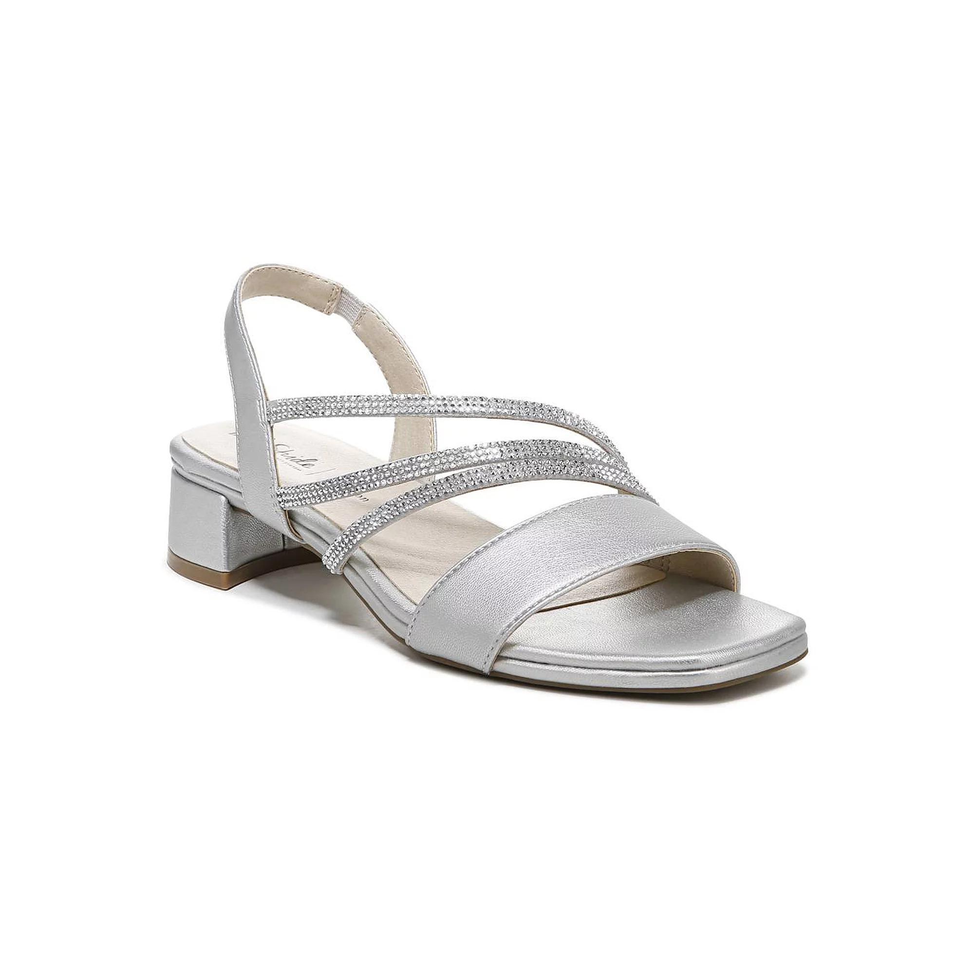 LifeStride Joy Women's Slingback Rhinestone Heels, Size: 9, Silver Product Image
