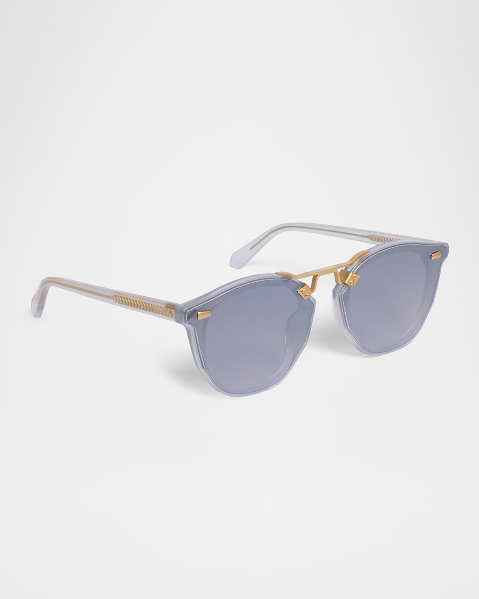 Beau Acetate & Stainless Steel Round Sunglasses Product Image