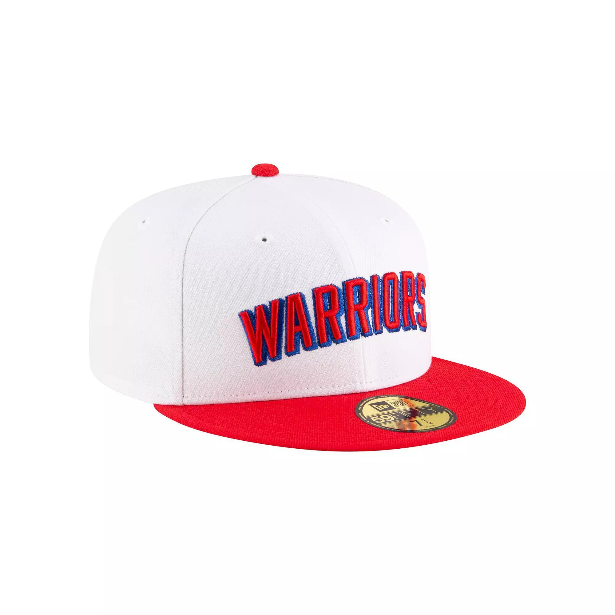 Men's New Era White/Red Golden State Warriors 2024/25 Classic Edition Jersey Hook 59FIFTY Fitted Hat, Size: 6 7/8 Product Image