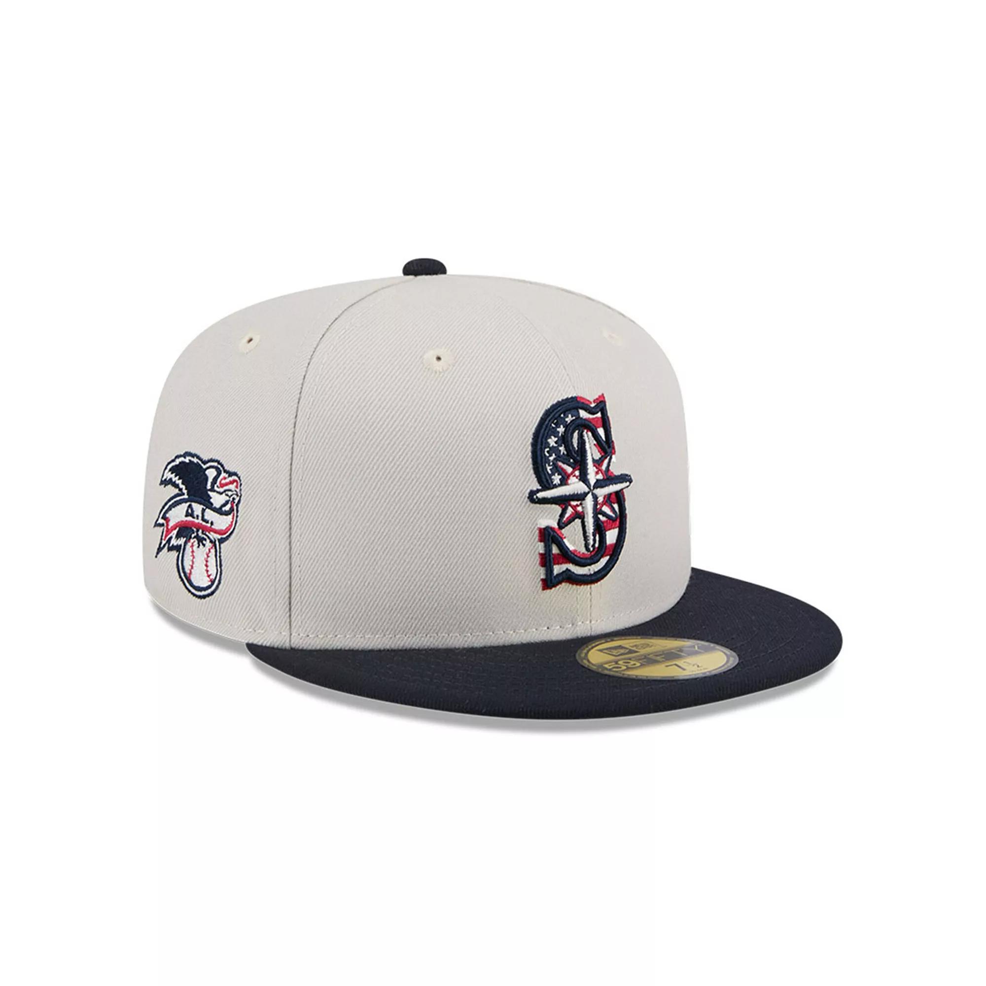 Mens New Era Khaki/Black Seattle Mariners 2024 Fourth of July 59FIFTY Fitted Hat Product Image