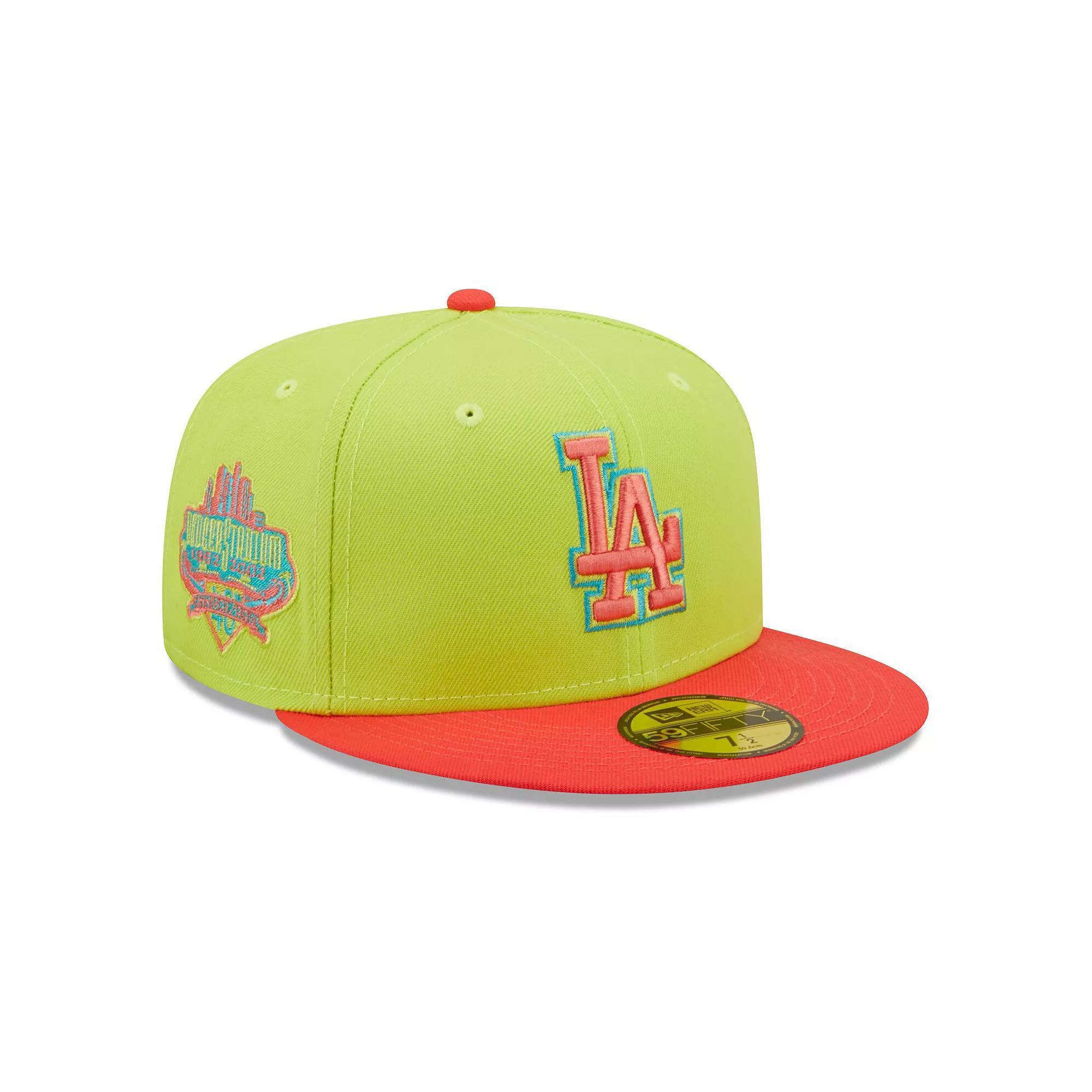 Men's New Era Green/Red Washington Nationals 2008 Inaugural Season Cyber Highlighter 59FIFTY Fitted Hat, Size: 7 3/8 Product Image