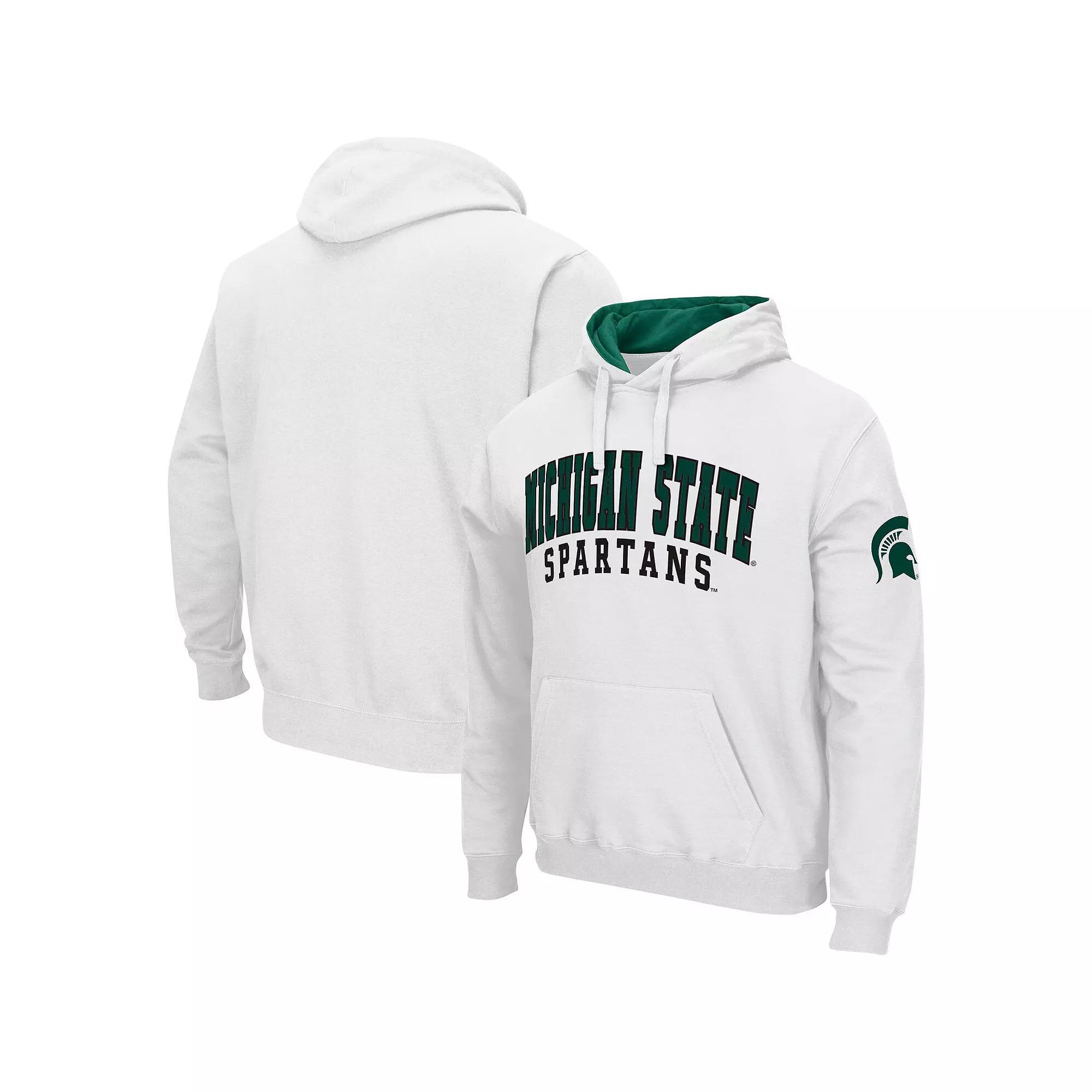 Men's Colosseum White Michigan State Spartans Double Arch Pullover Hoodie, Size: XL Product Image