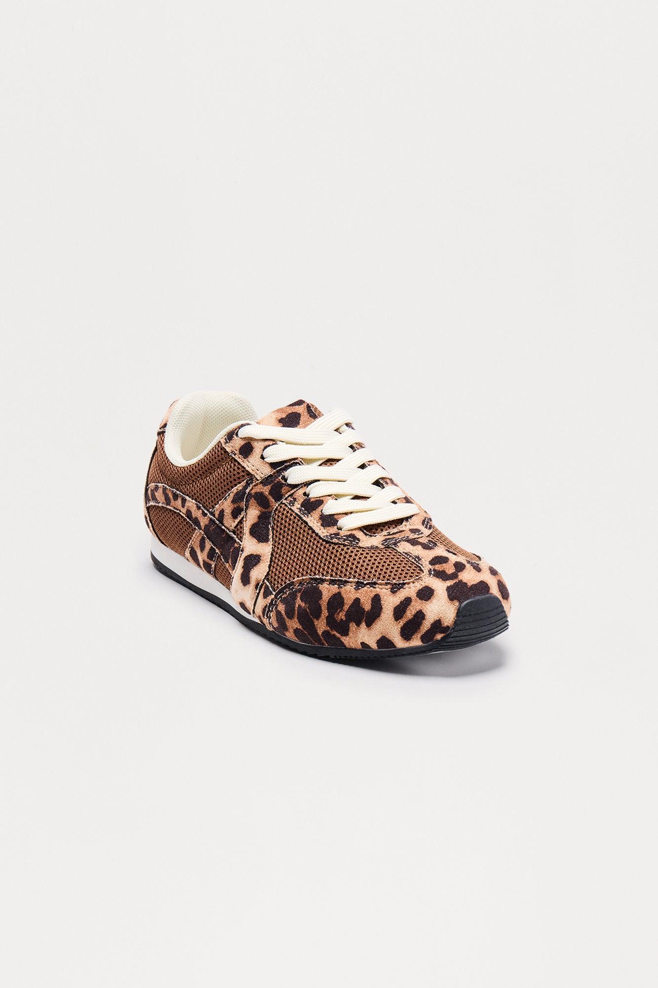 Glen Lace Up Sneakers - Leopard Product Image
